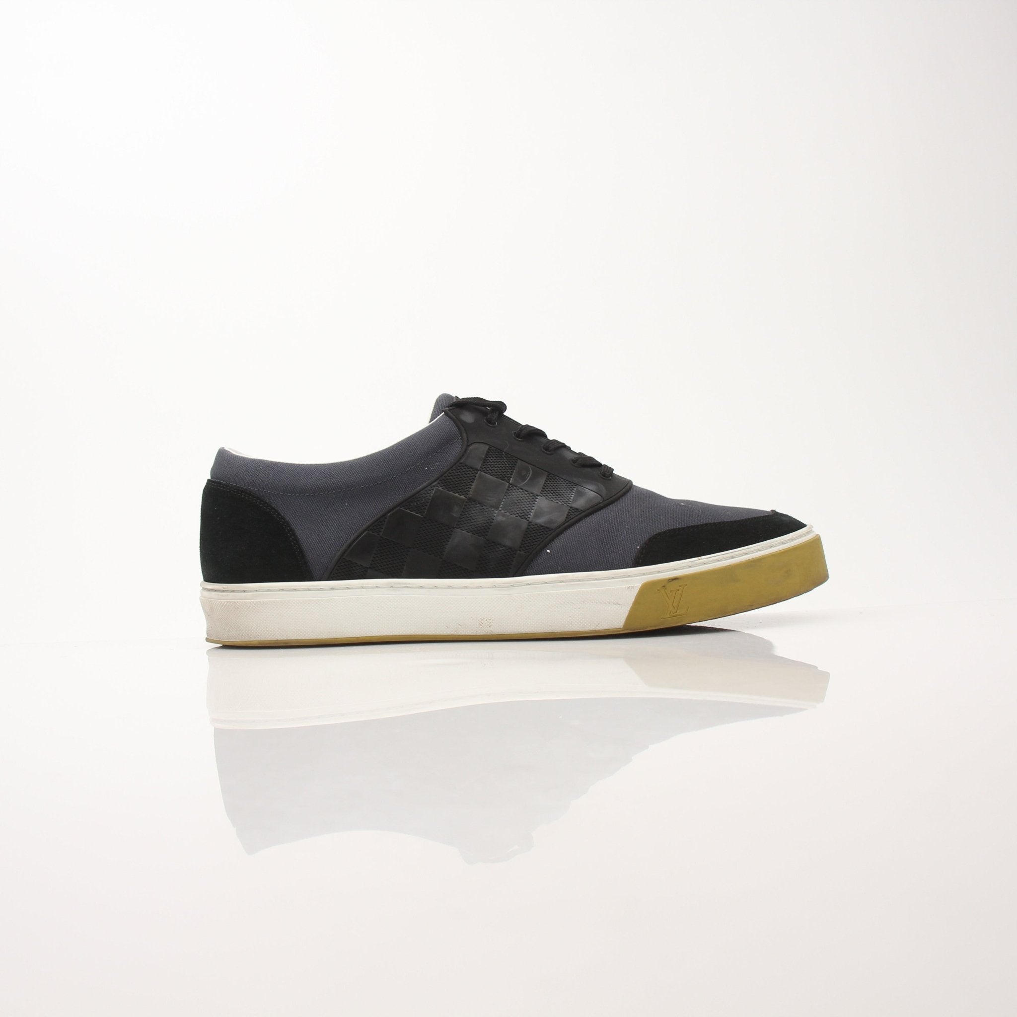 Louis Vuitton Pinball Sneakers by Gold & Beyond, stylish shoes with detailed design and vibrant colors, visible laces and sole.