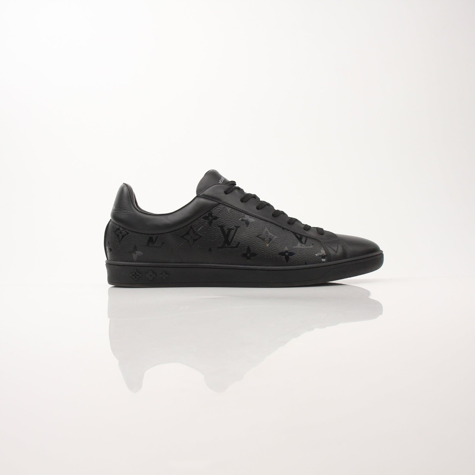 Louis Vuitton Luxembourg Sneakers by Gold & Beyond, stylish shoes with luxury branding, white soles, and sleek design.