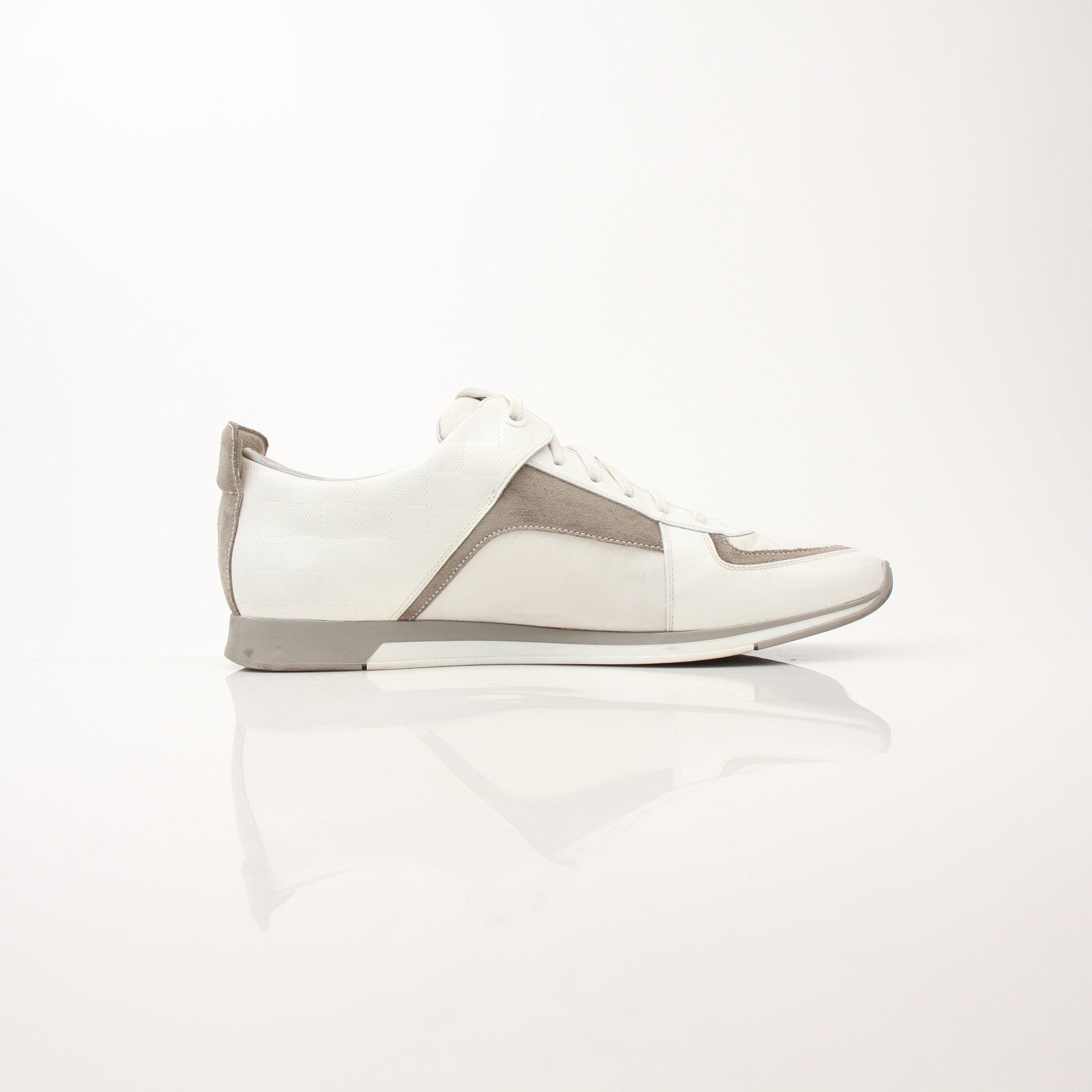 Louis Vuitton Damier Trainers shoes by Gold & Beyond, featuring signature checkered pattern and stylish athletic design.
