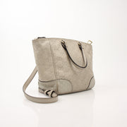 Gold & Beyond Gucci Beige Bree Tote handbag with structured design and top handles, featuring subtle branding details.