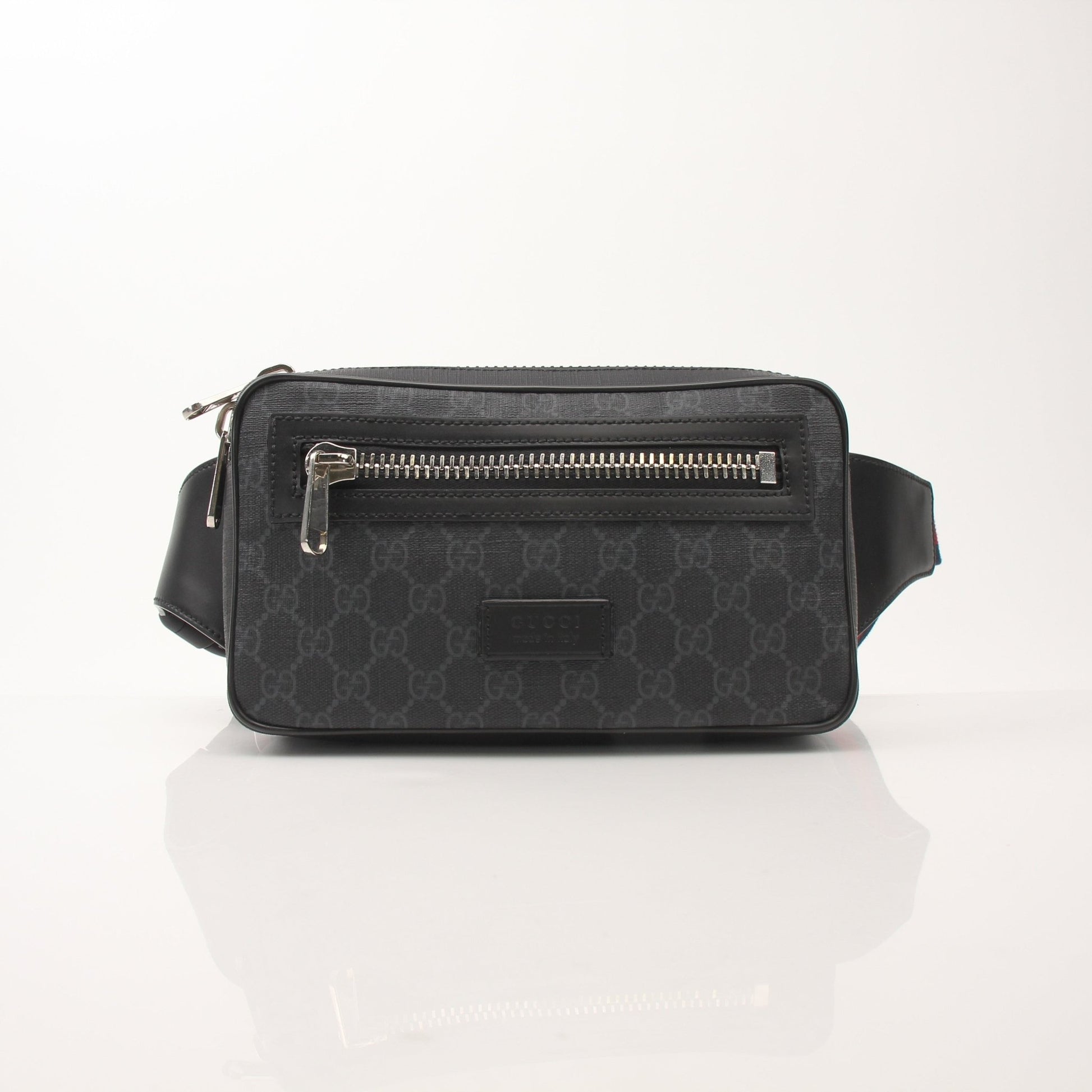 Gucci Web Belt Bag by Gold & Beyond, stylish handbag featuring signature web strap and compact design for versatile use.
