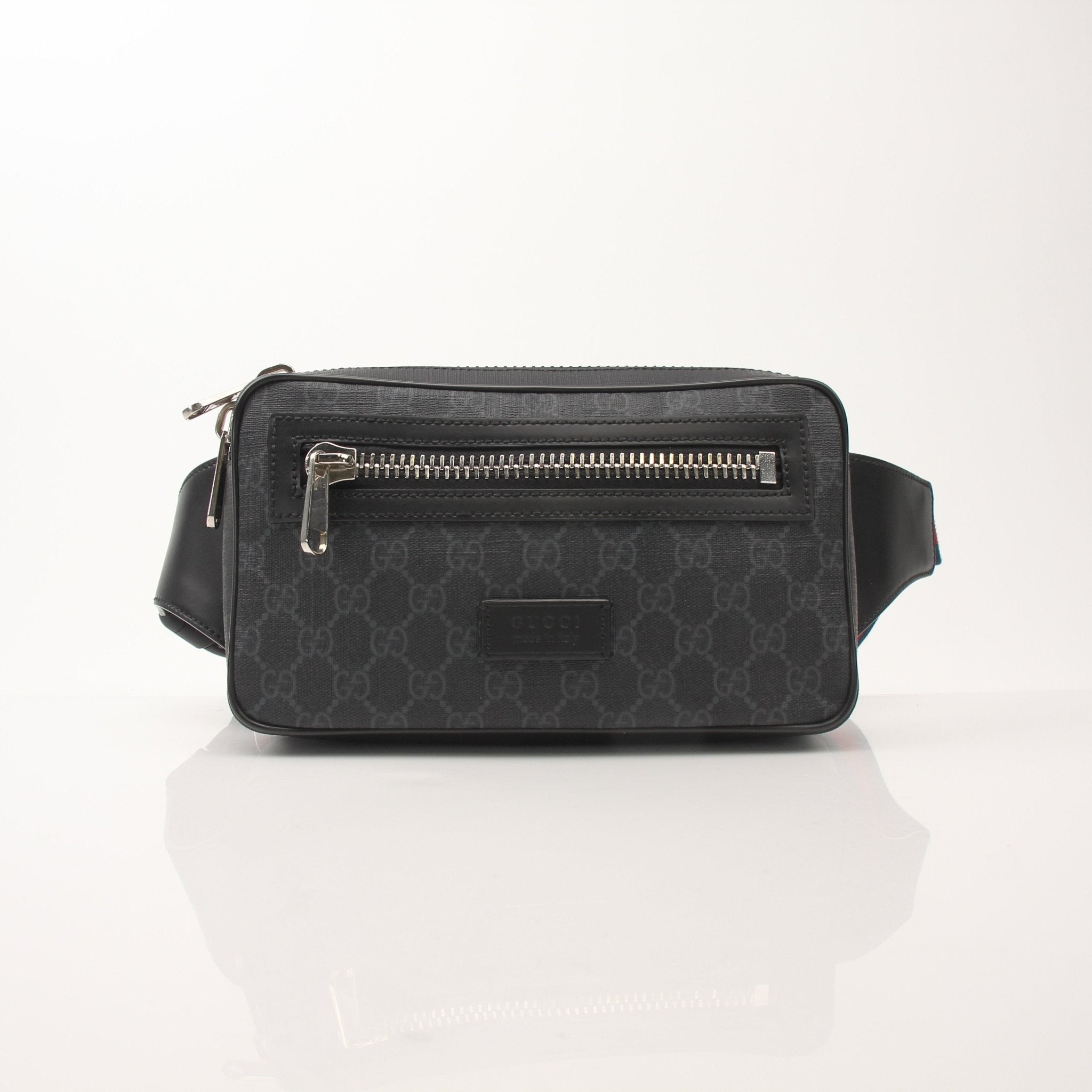 Gucci Web Belt Bag by Gold & Beyond, stylish handbag featuring signature web strap and compact design for versatile use.