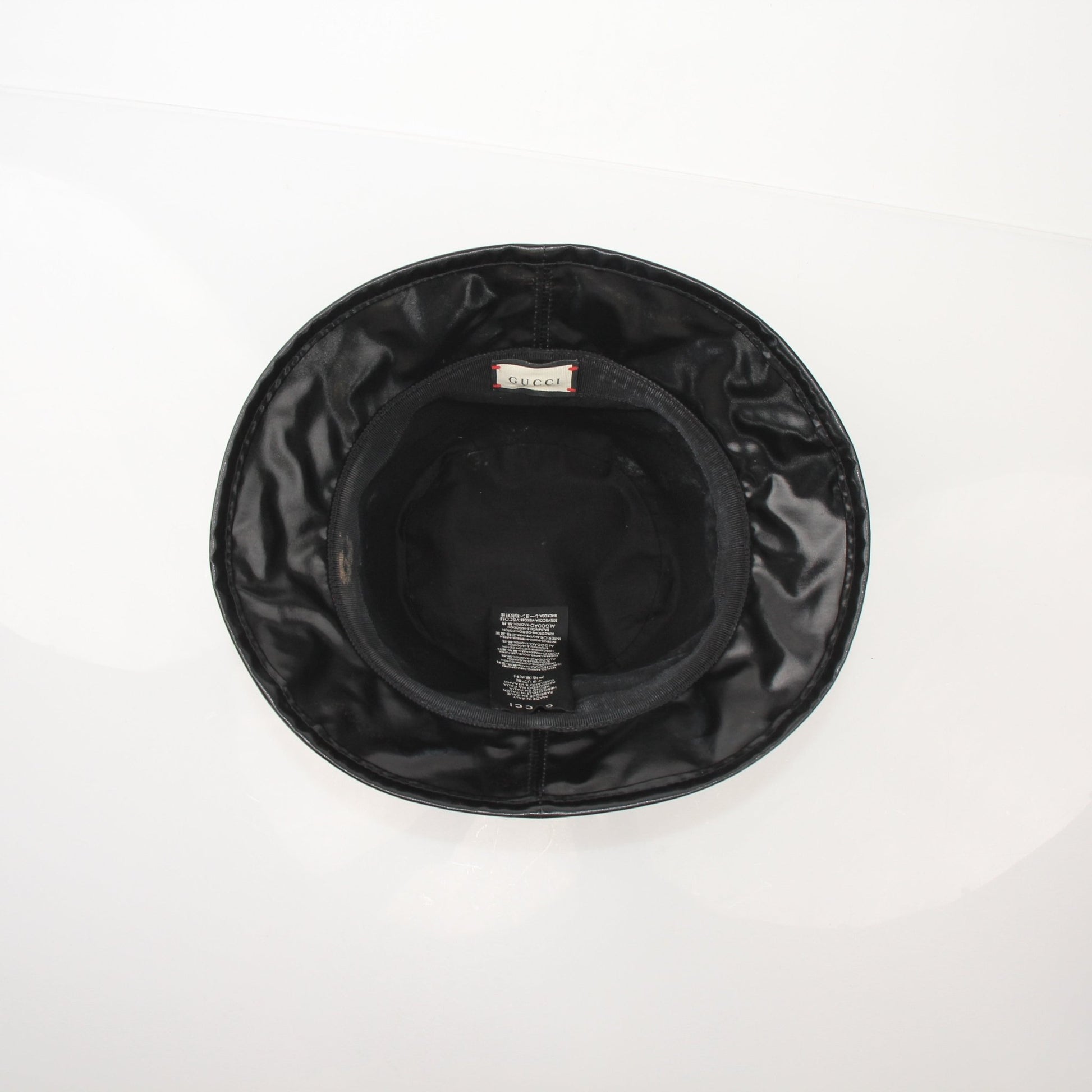 Gucci Coated Canvas Monte Carlo Bucket Hat, stylish accessories with branded design and coated canvas material.