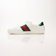 Gold & Beyond Gucci Men’s GG Apple Sneakers, stylish shoes with signature logo and vibrant design, displayed on a plain background.