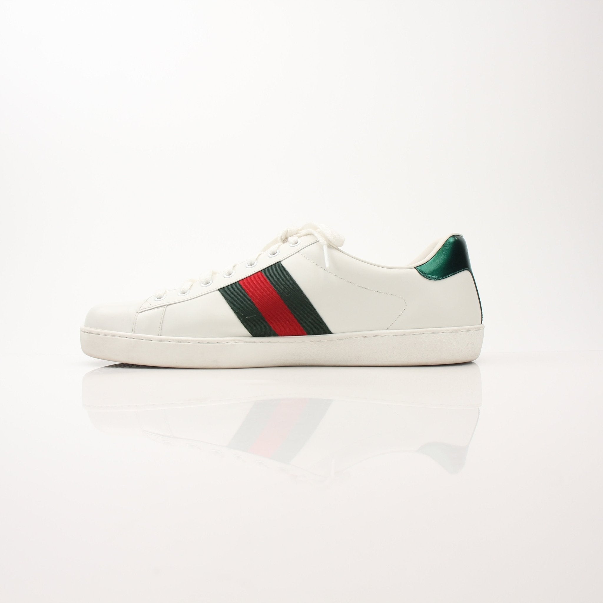 Gold & Beyond Gucci Men’s GG Apple Sneakers, stylish shoes with signature logo and vibrant design, displayed on a plain background.