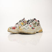 Gold & Beyond Gucci x Balenciaga The Hacker Project Triple S sneakers, stylish multi-color shoes with chunky design.