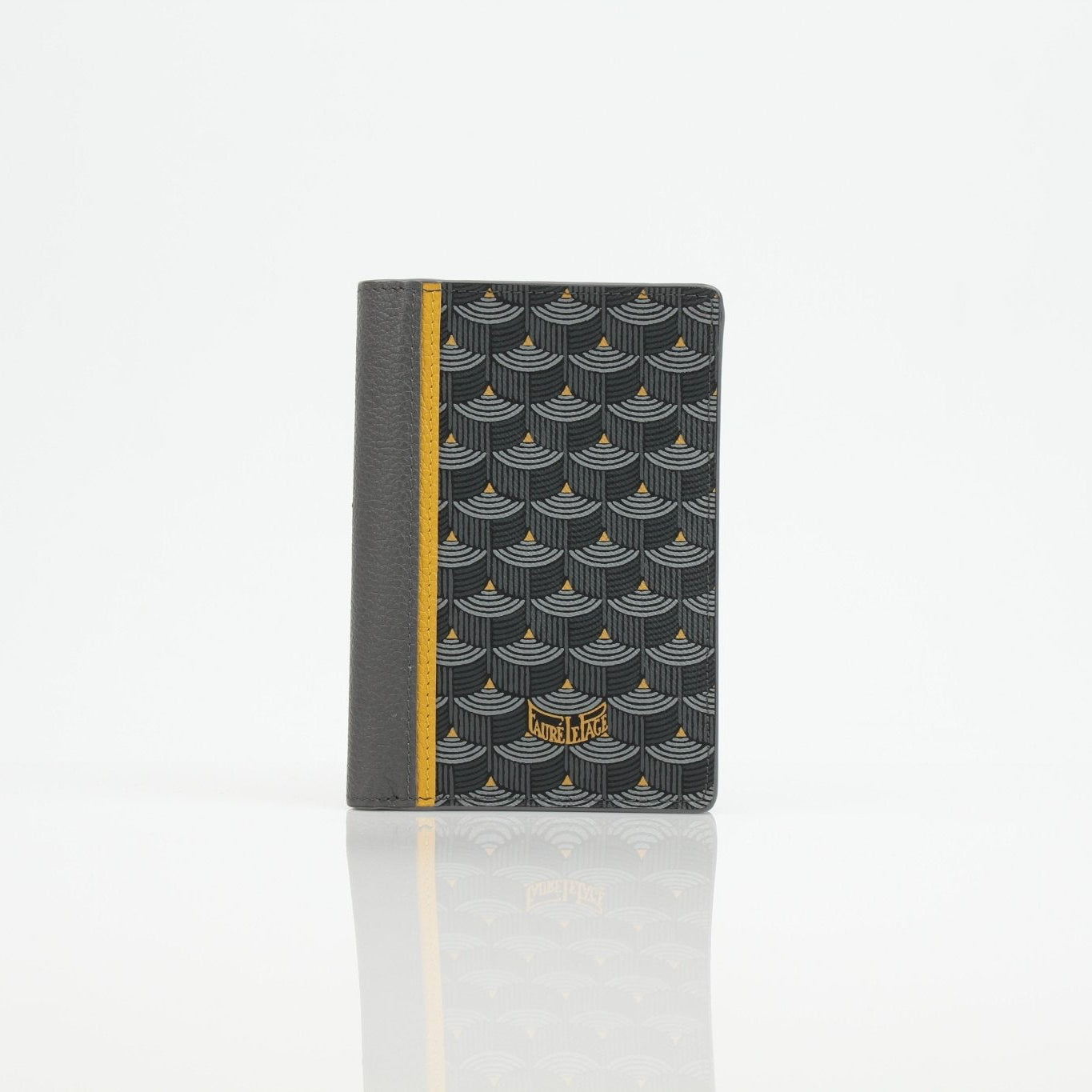 Gold & Beyond Faure Le Page Scale Canvas Wallet showing textured fabric exterior and multiple card slots.