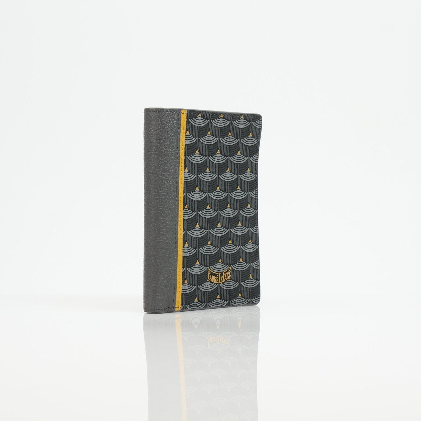 Gold & Beyond Faure Le Page Scale Canvas Wallet showing multiple card slots and a sleek design.