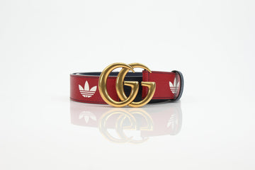 Gucci x Adidas GG Marmont Leather Belt – Red