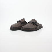Louis Vuitton Monogram LV Line Mule Shoes by Gold & Beyond, featuring classic monogram design and stylish slip-on footwear.