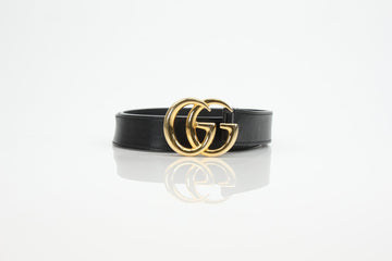 Gucci Marmont Black Leather Belt