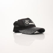 Fendi FF leather Bad Bugs robot trucker hat with embroidered logo and adjustable strap, stylish accessories by Gold & Beyond.