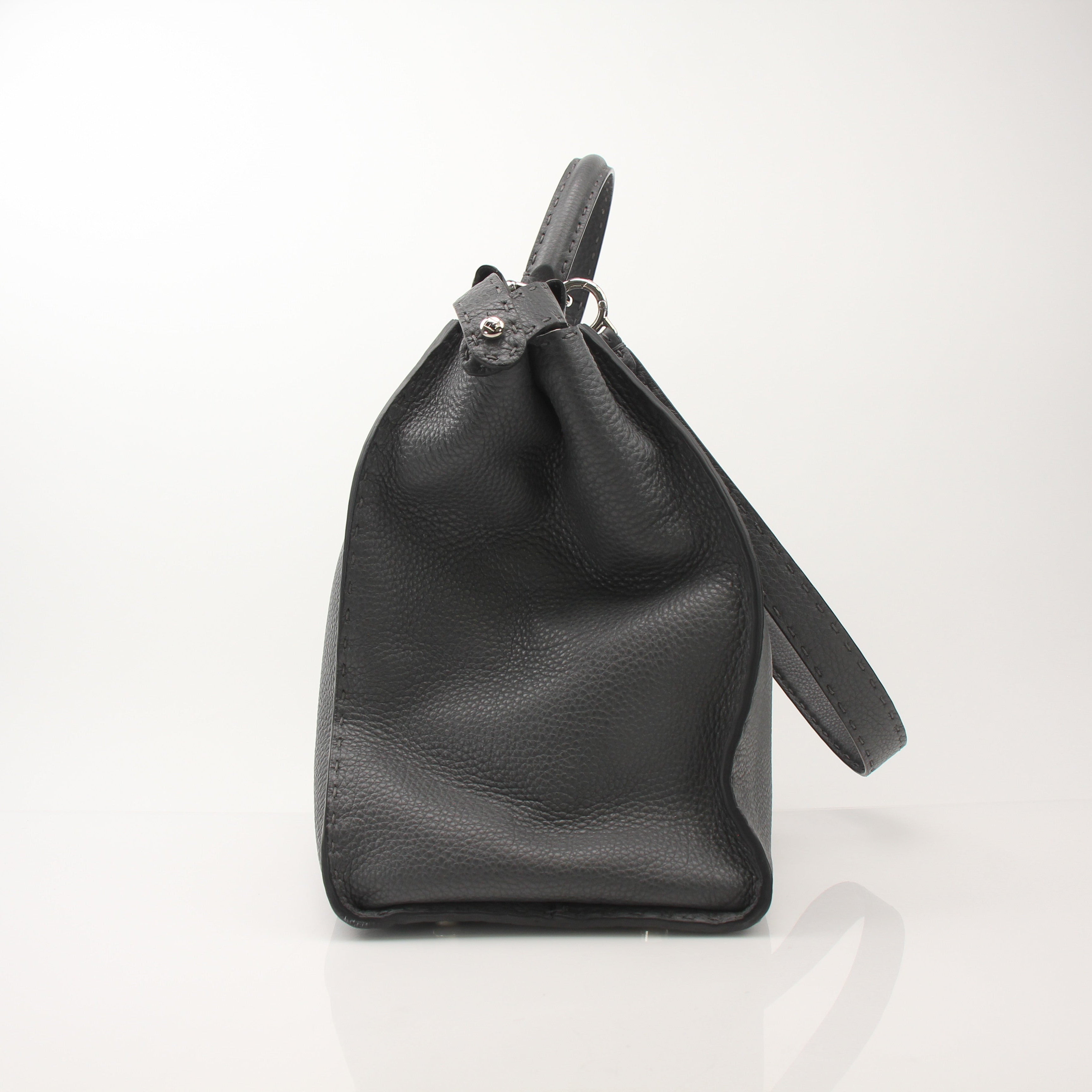 Fendi Large Rigid Leather Selleria Peekaboo Bag