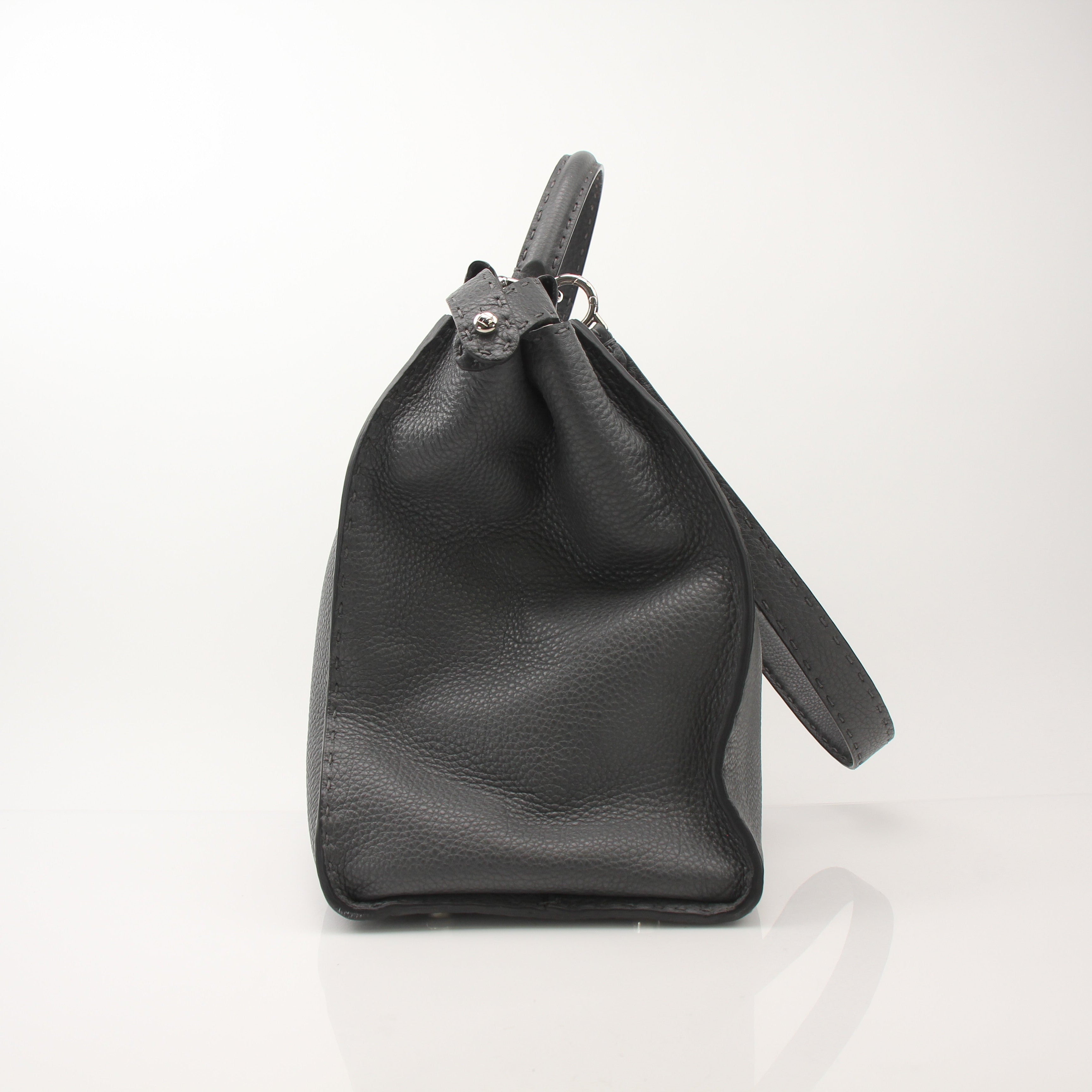 Fendi Large Rigid Leather Selleria Peekaboo Bag