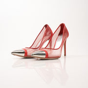 Louis Vuitton Women’s Urban Twist Pumps heels with sleek design and gold accents, photographed from a side angle.