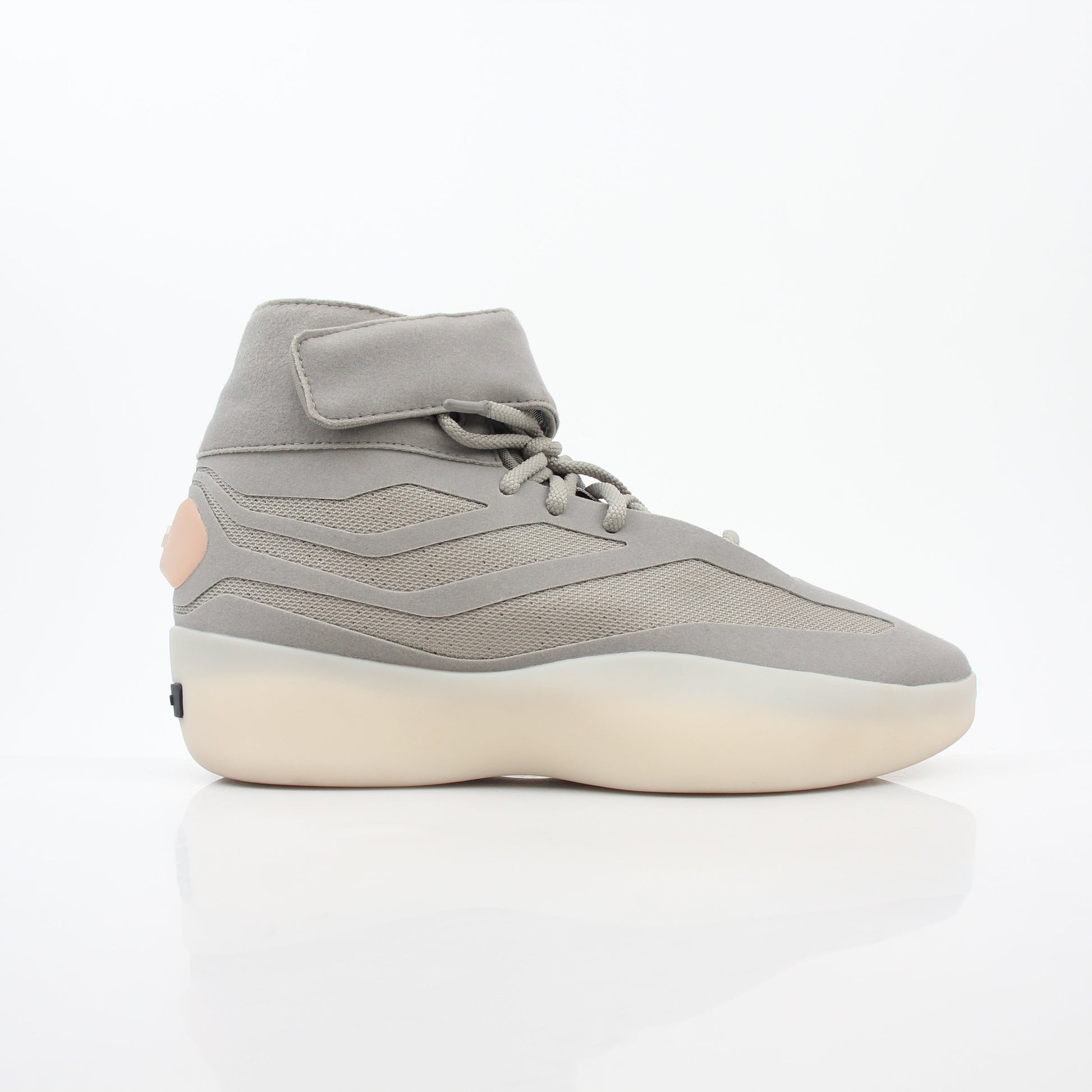 Adidas x Fear of God Putty Beige Athletics II basketball sneakers with high-top design and athletic style.