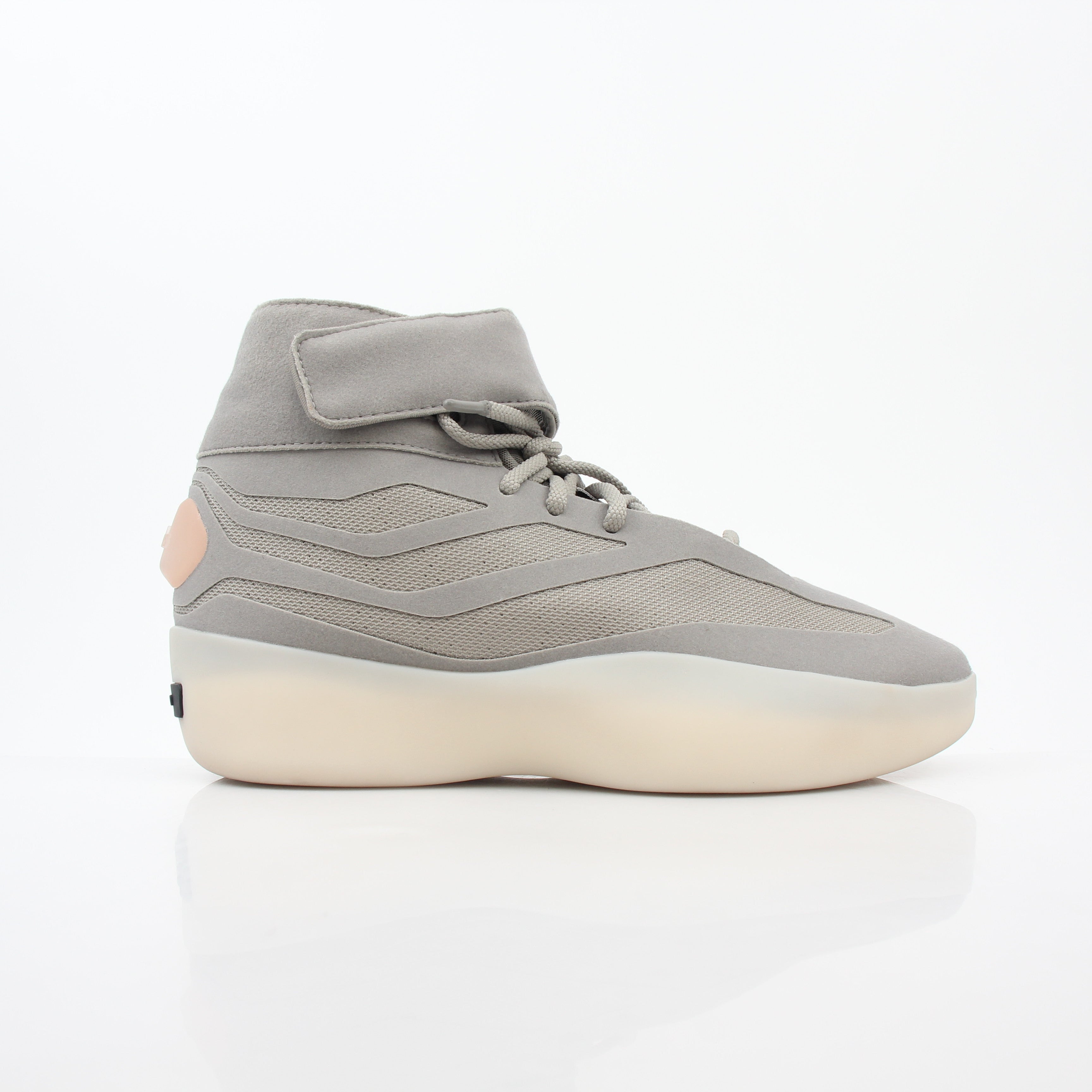 Adidas x Fear of God Putty Beige Athletics II basketball sneakers with high-top design and athletic style.