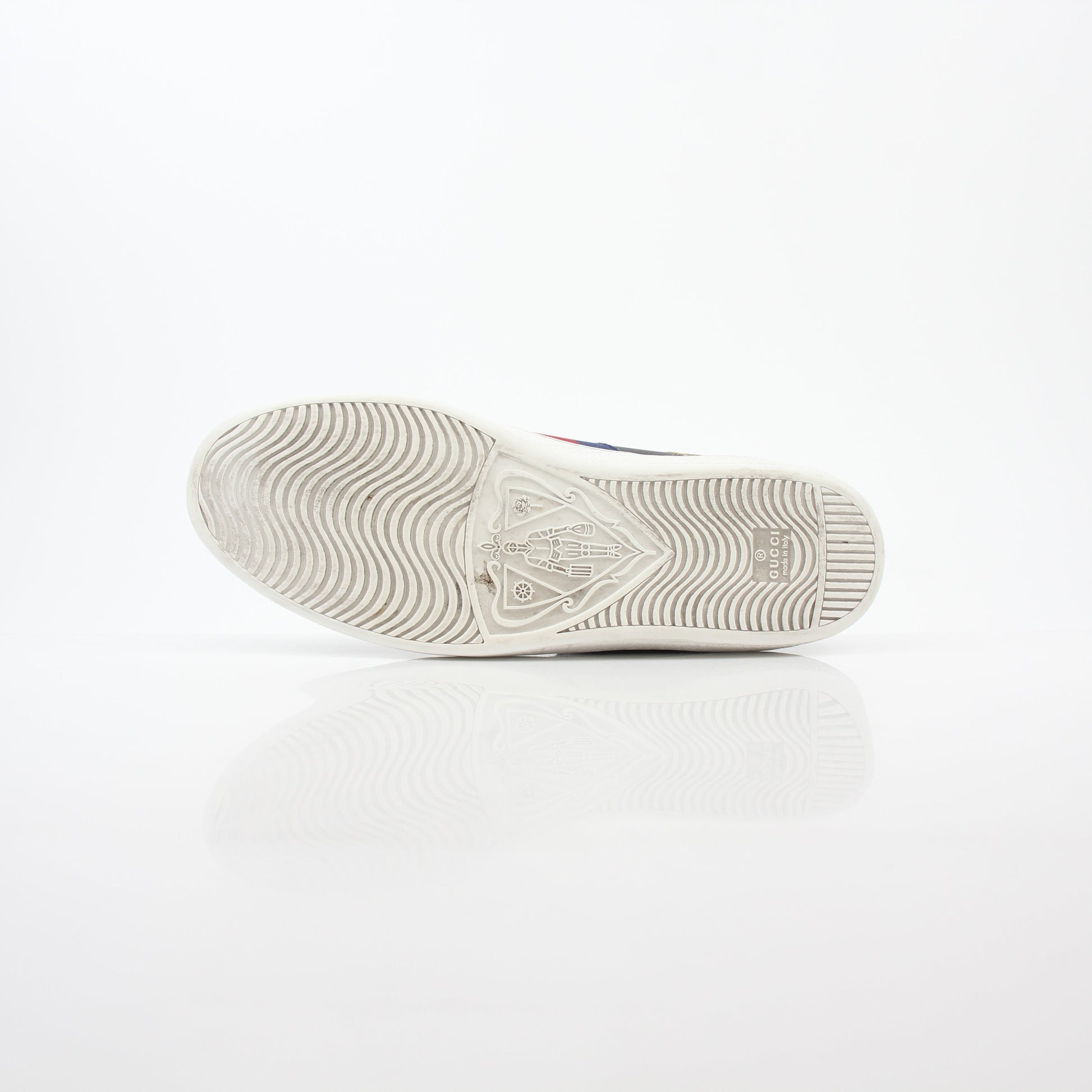 Gucci black embroidered Ace Web low-top sneakers with logo details, casual shoes for stylish wear.