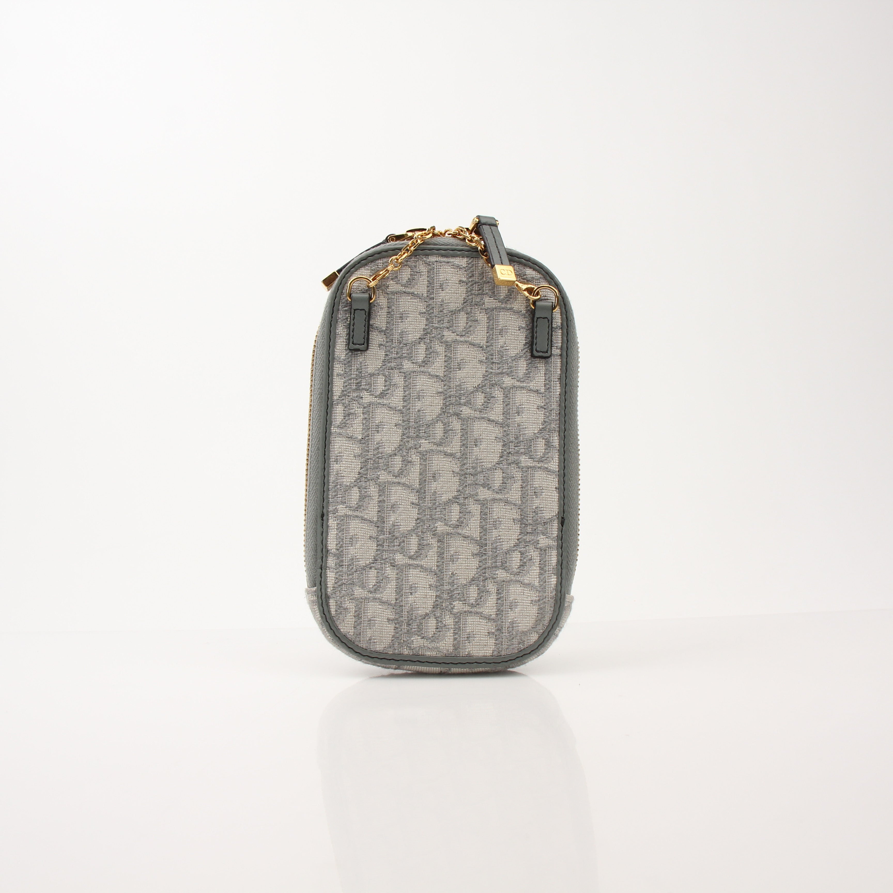 Christian Dior 30 Montaigne Call’in Dior phone holder handbag with gold accents, stylish and compact accessory by Gold & Beyond.