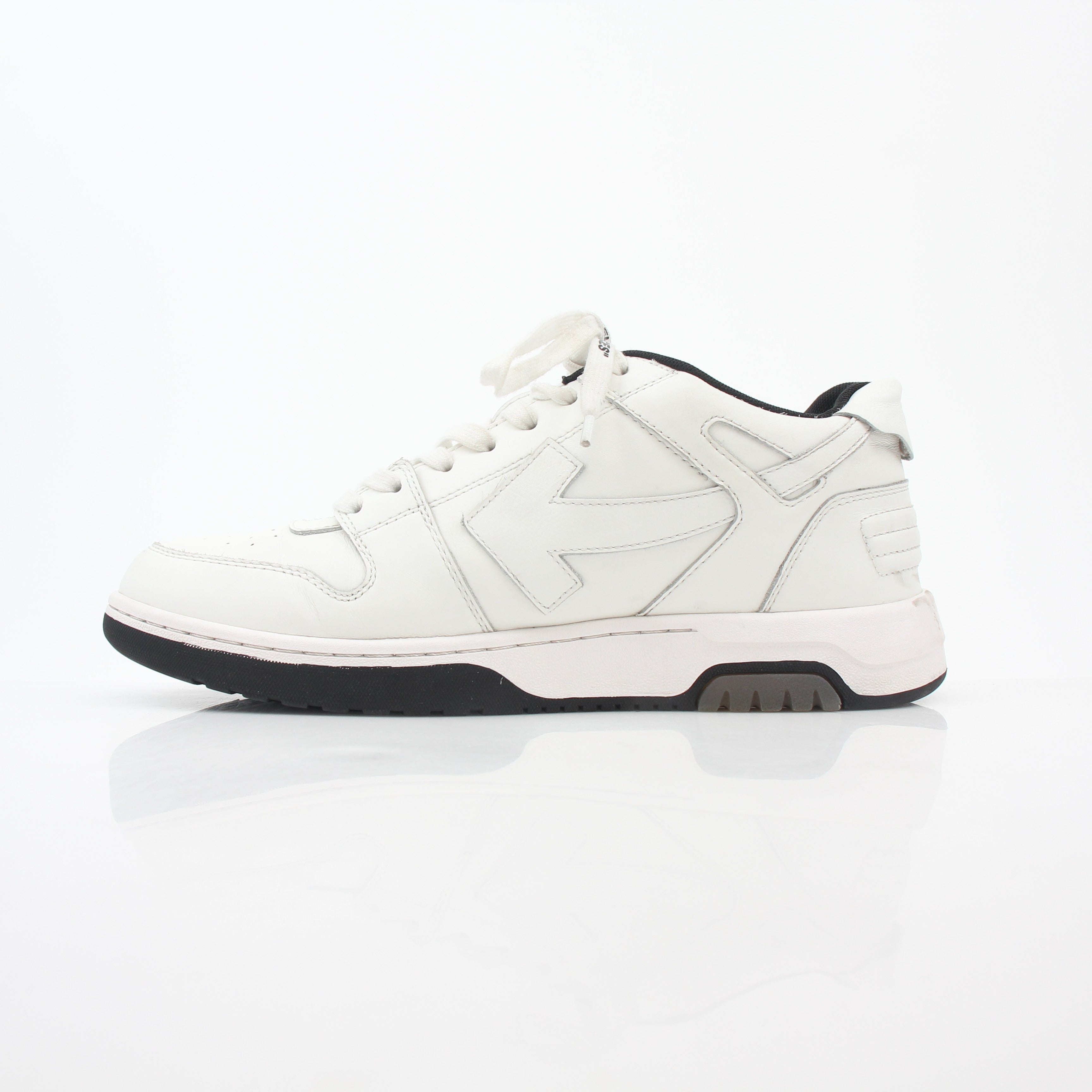 Off-White White Out Of Office Graffiti Logo Sneakers, stylish shoes with bold graphic design and iconic branding.