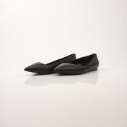 Gold & Beyond leather pointed-toe flats with sleek design and detailed stitching, perfect for stylish everyday wear.