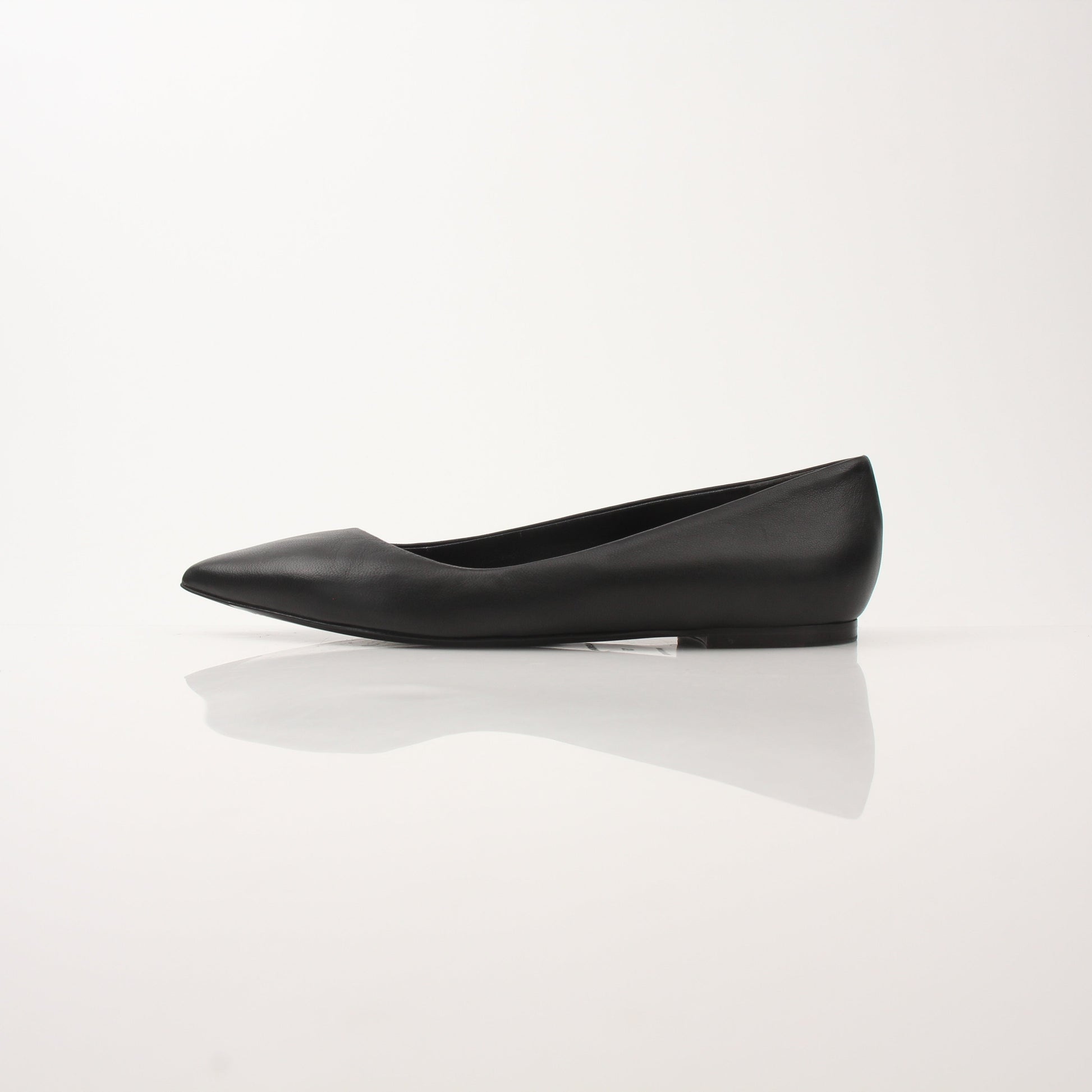 Gold & Beyond leather pointed-toe flats by Balenciaga, stylish shoes with sleek design and comfortable fit.