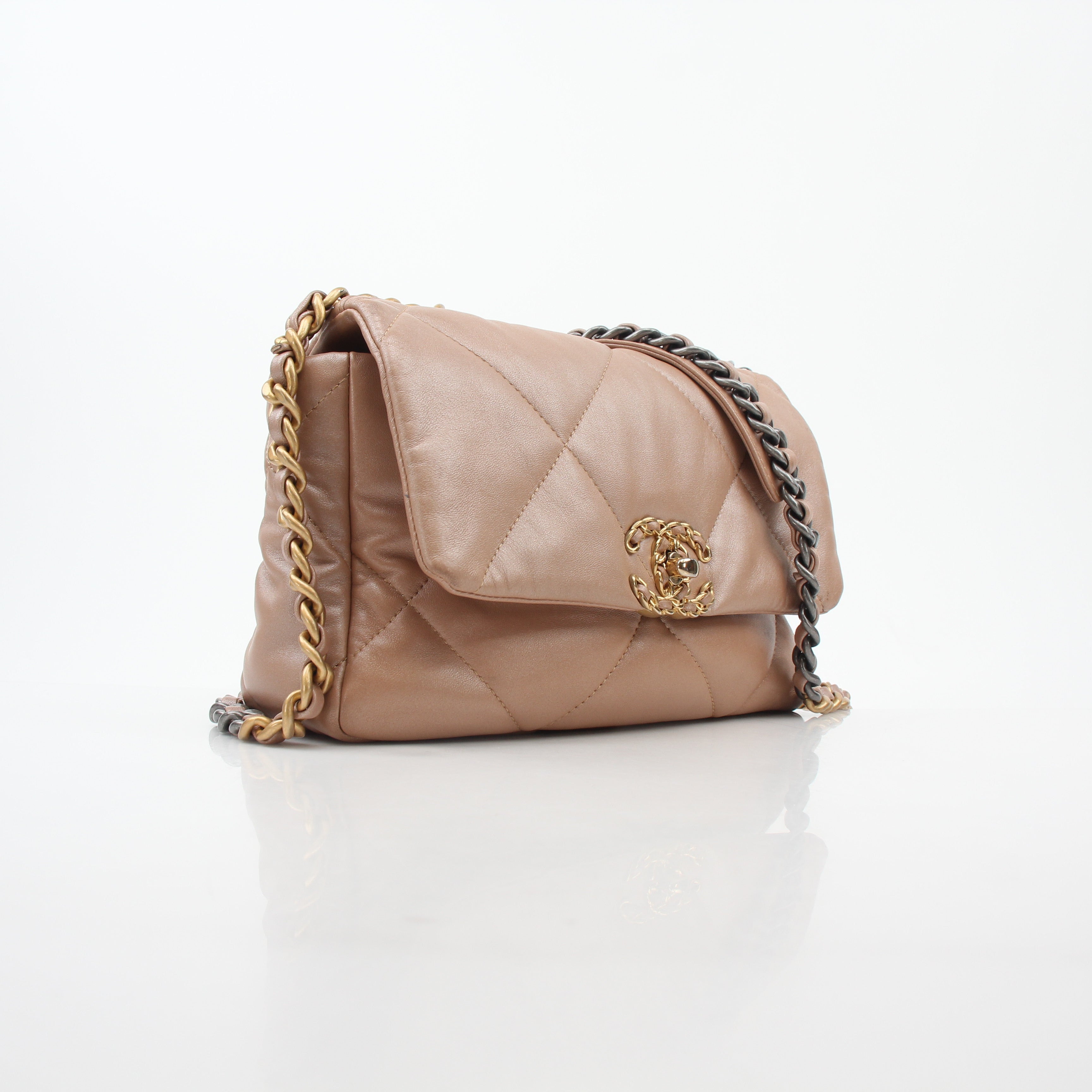 Chanel Beige 19 Medium Flap Bag