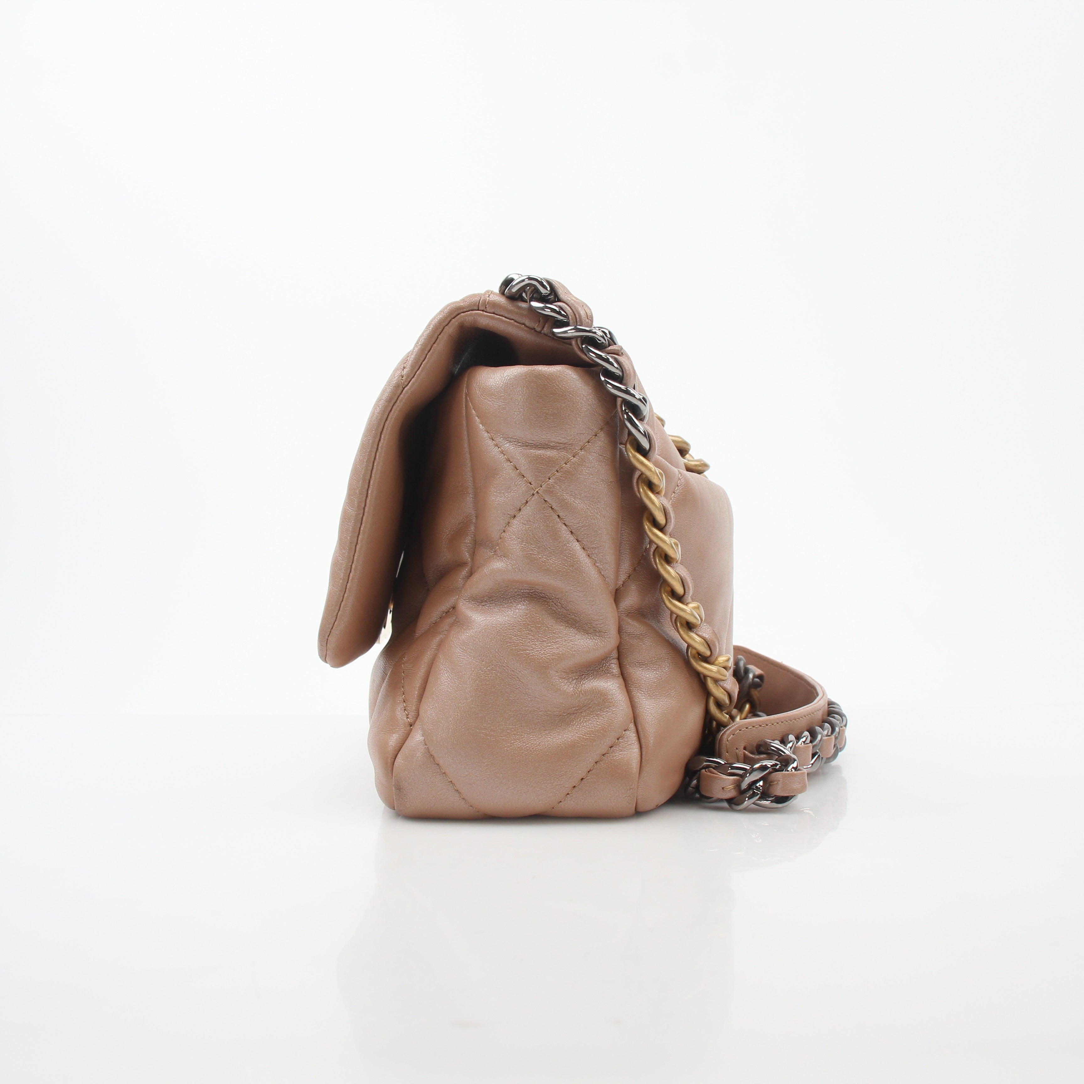 Chanel Beige 19 Medium Flap Bag