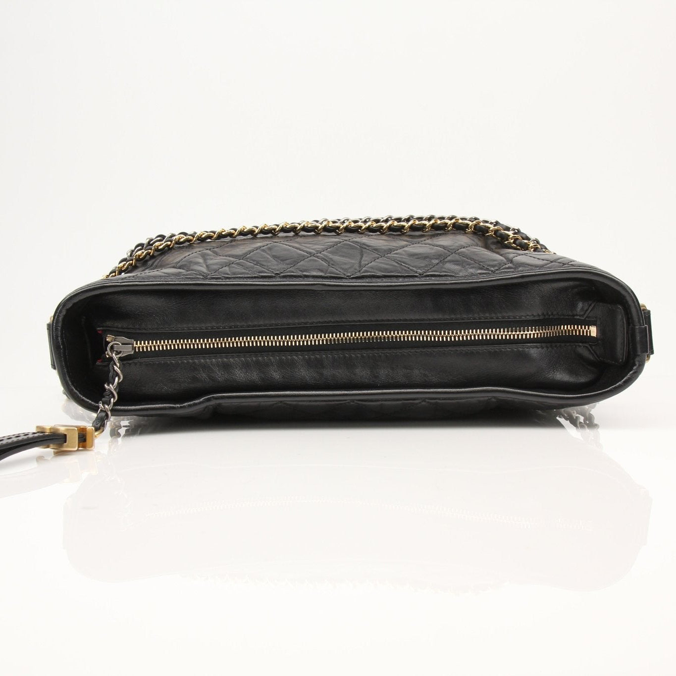 Black Chanel Gabrielle Hobo Bag by Gold & Beyond, showcasing a luxurious designer handbag with gold-tone hardware and spacious interior.