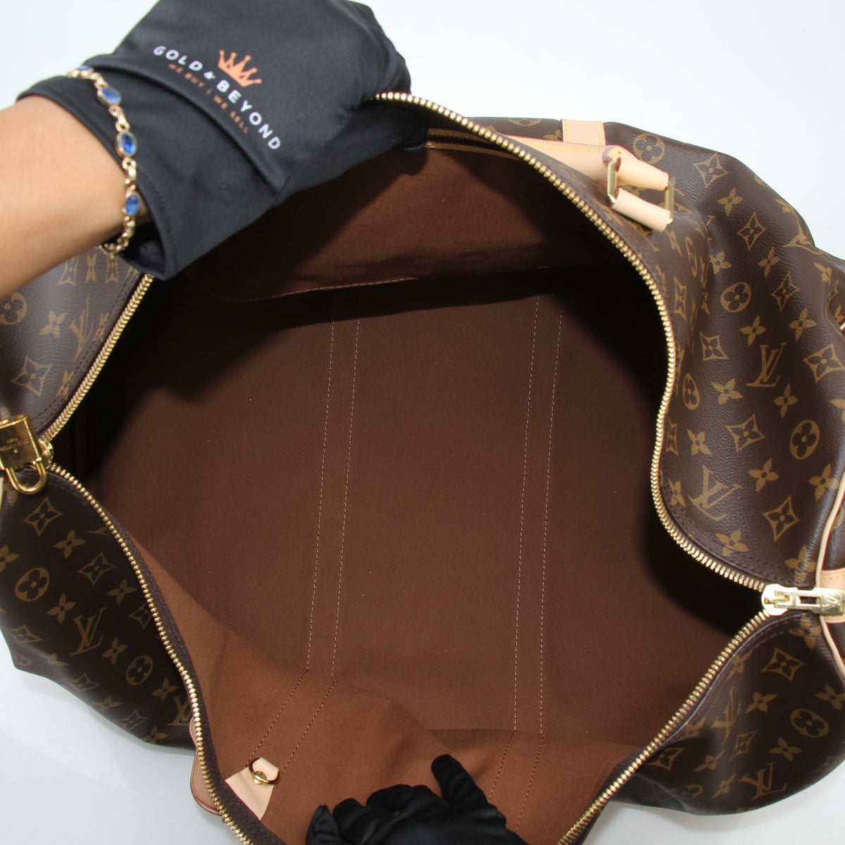 Louis Vuitton Brown Monogram Keepall Bandoulière 60 Duffel Bag