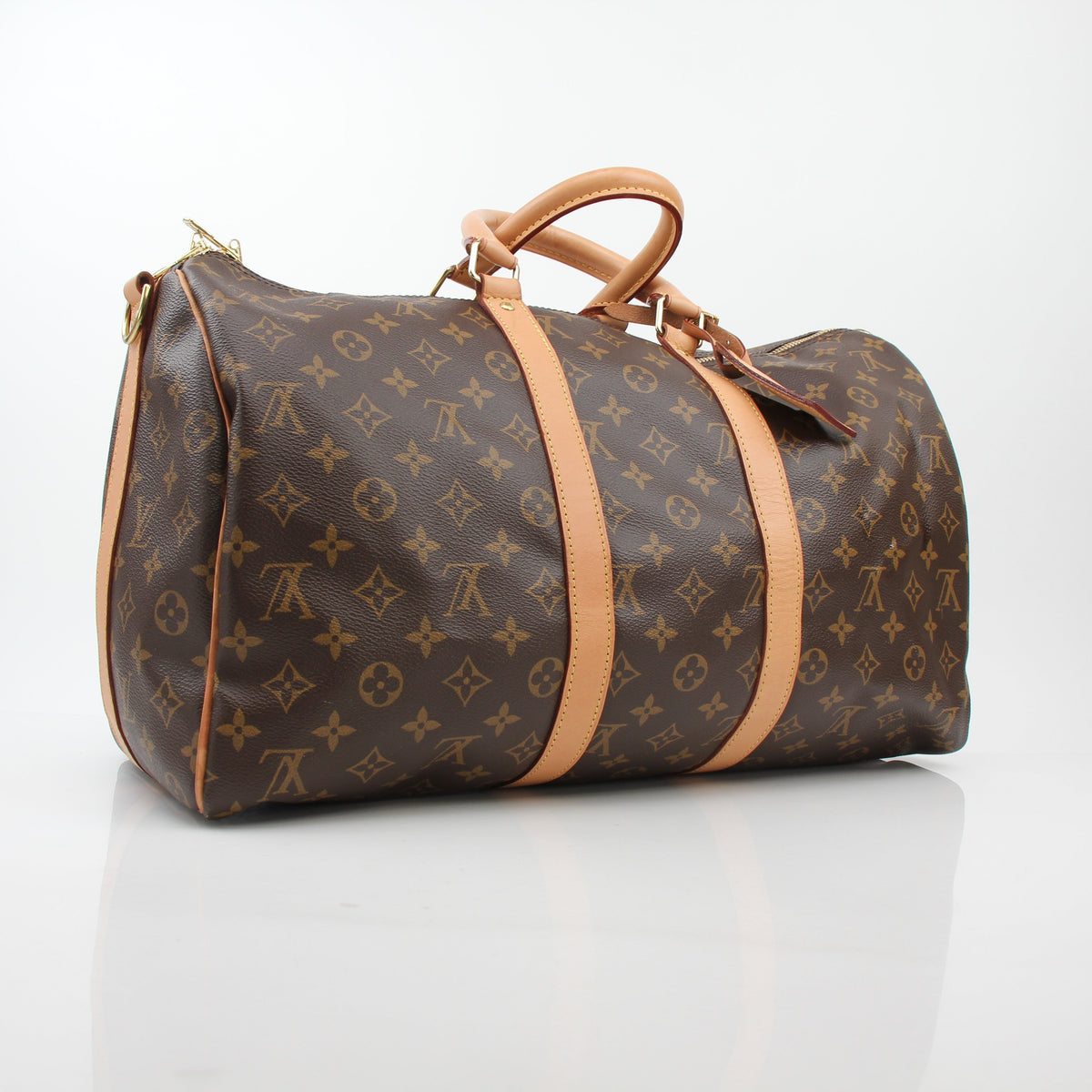 Louis Vuitton Brown Monogram Keepall Bandoulière 45 Duffel Bag