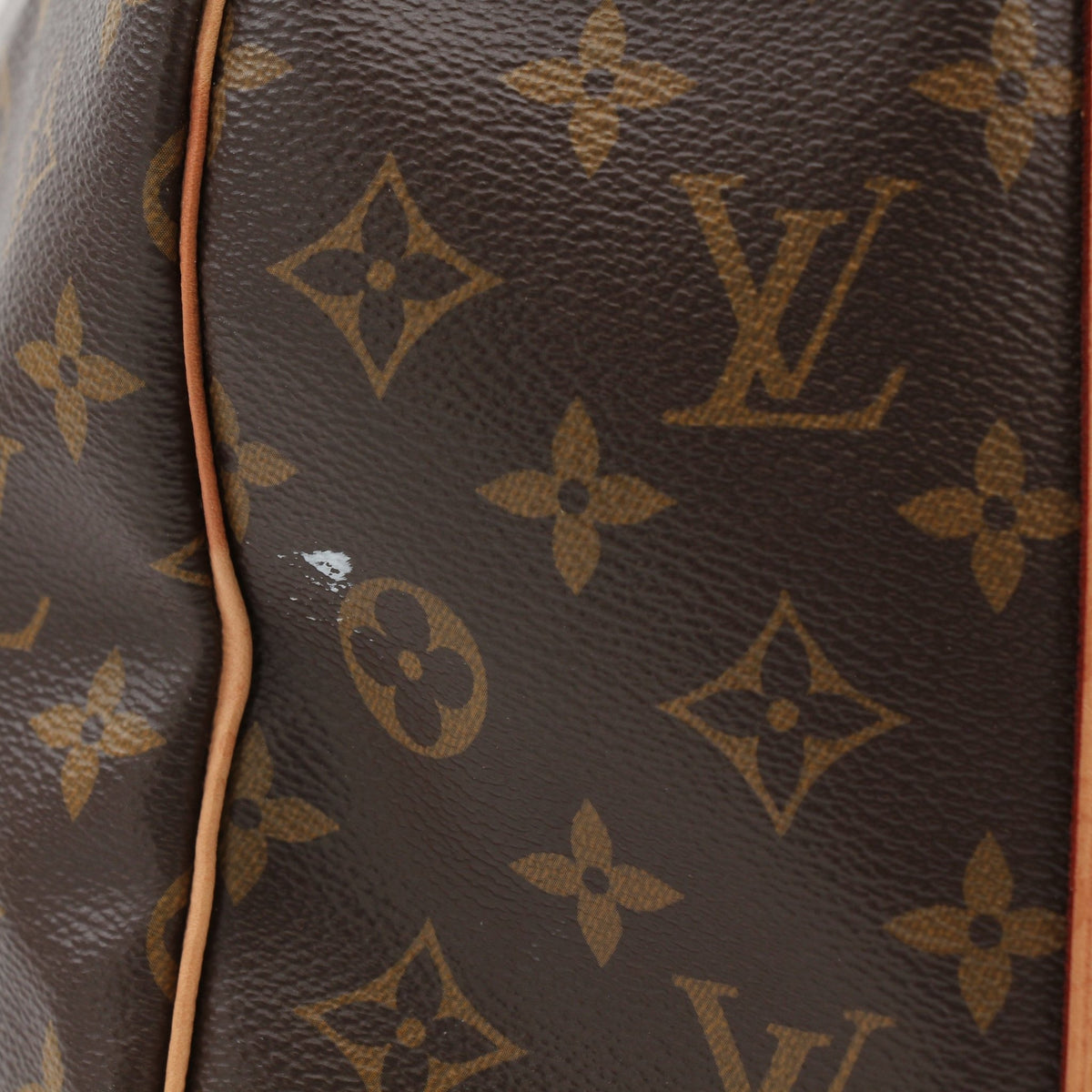 Louis Vuitton Brown Monogram Keepall Bandoulière 45 duffel bag for travel, featuring signature monogram canvas and leather accents.