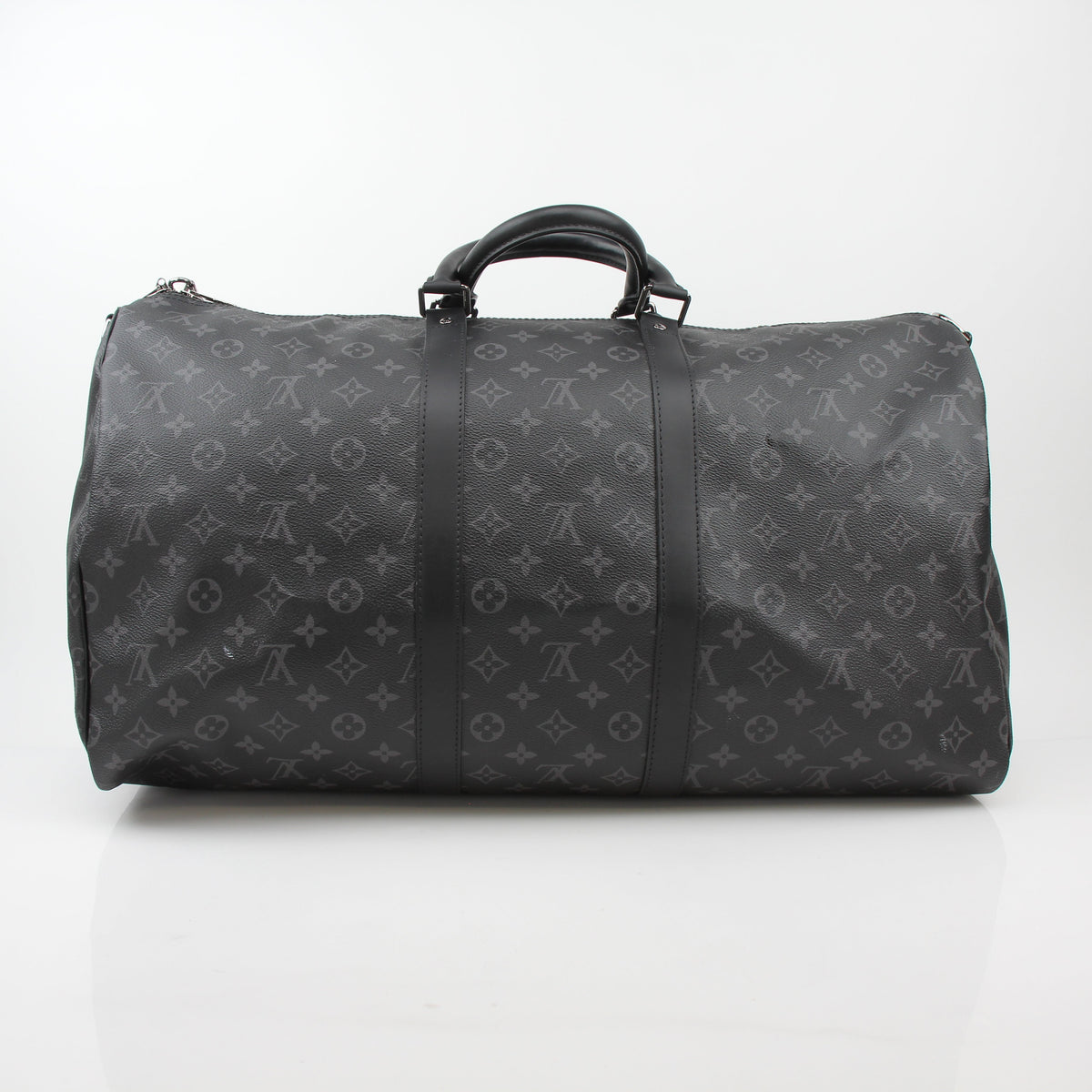 Louis Vuitton Black Monogram Eclipse Keepall Bandoulière 55 Duffel Bag