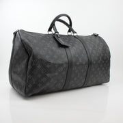 Louis Vuitton Black Monogram Eclipse Keepall Bandoulière 55 Duffel Bag