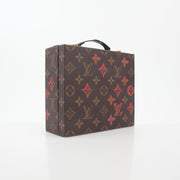 Louis Vuitton Fall in Love Mobile Box Trunk Bag handbag with gold accents and structured design, featuring the iconic LV motif.
