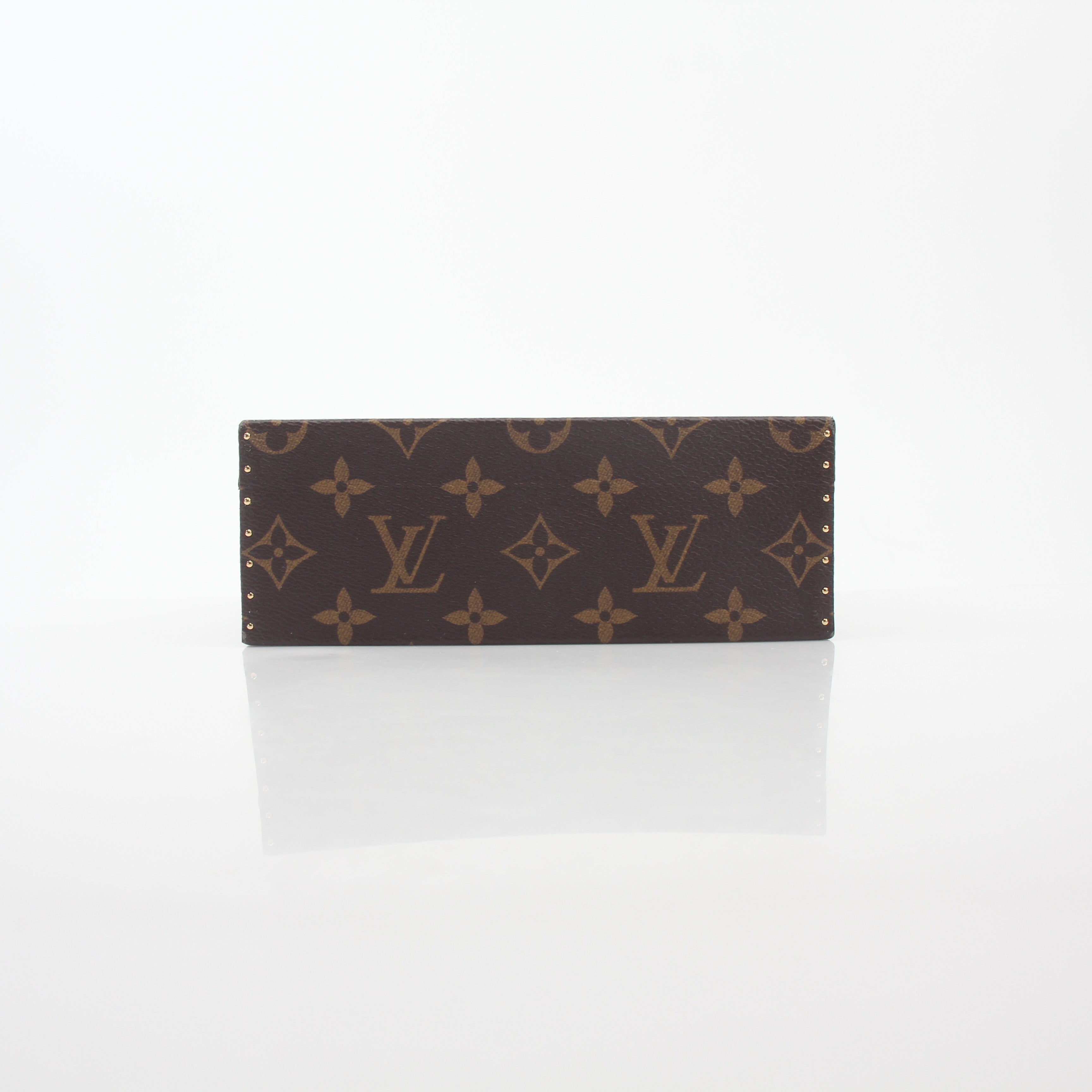 Louis Vuitton Fall in Love mobile box trunk handbag by Gold & Beyond, featuring a compact leather design with gold hardware accents.