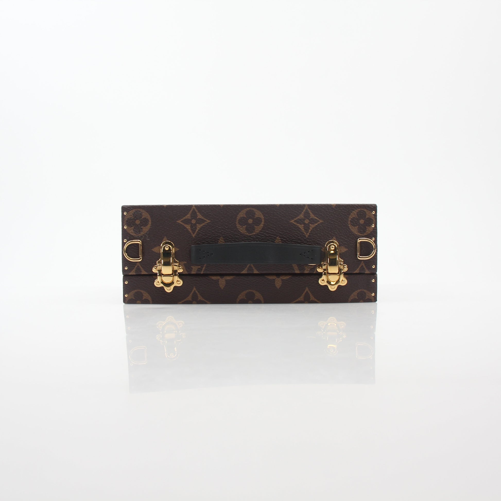 Louis Vuitton Fall in Love mobile box trunk handbag by Gold & Beyond, featuring a detailed leather exterior and compact design.