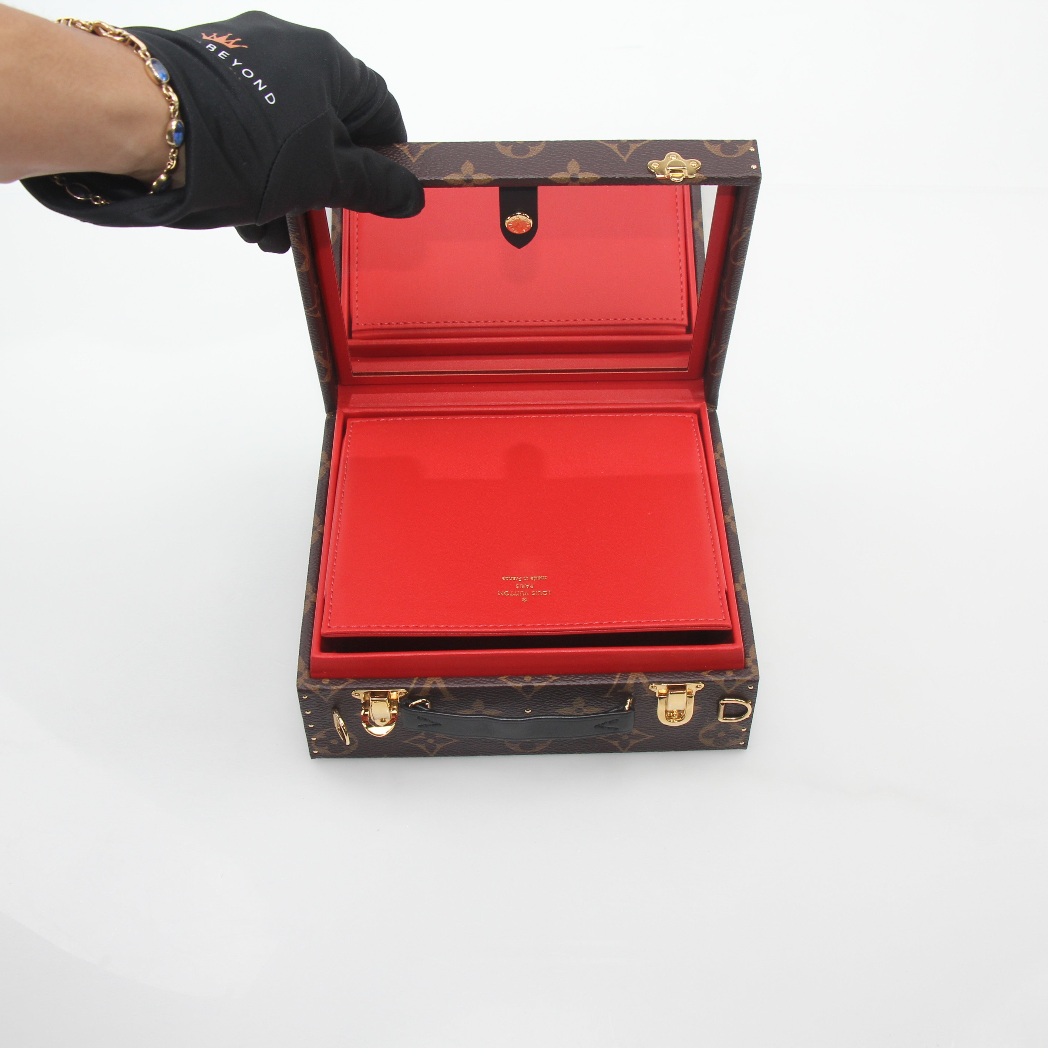 Louis Vuitton Fall in Love mobile box trunk handbag by Gold & Beyond, featuring luxurious design and detailed craftsmanship.