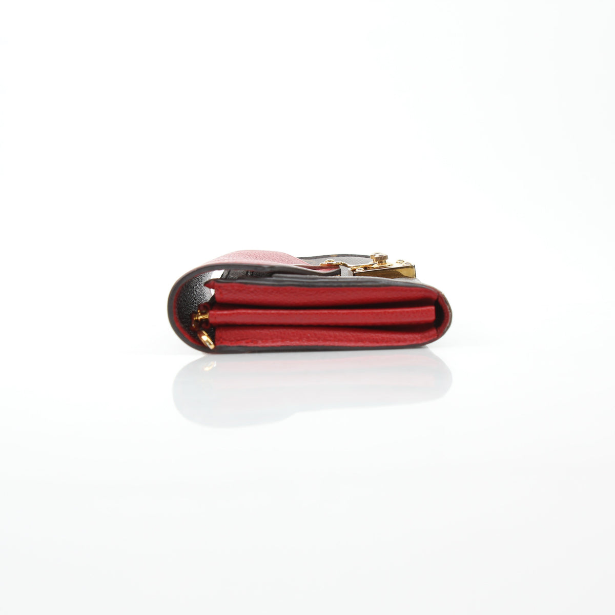Louis Vuitton Brown Monogram Red Pallas Wallet