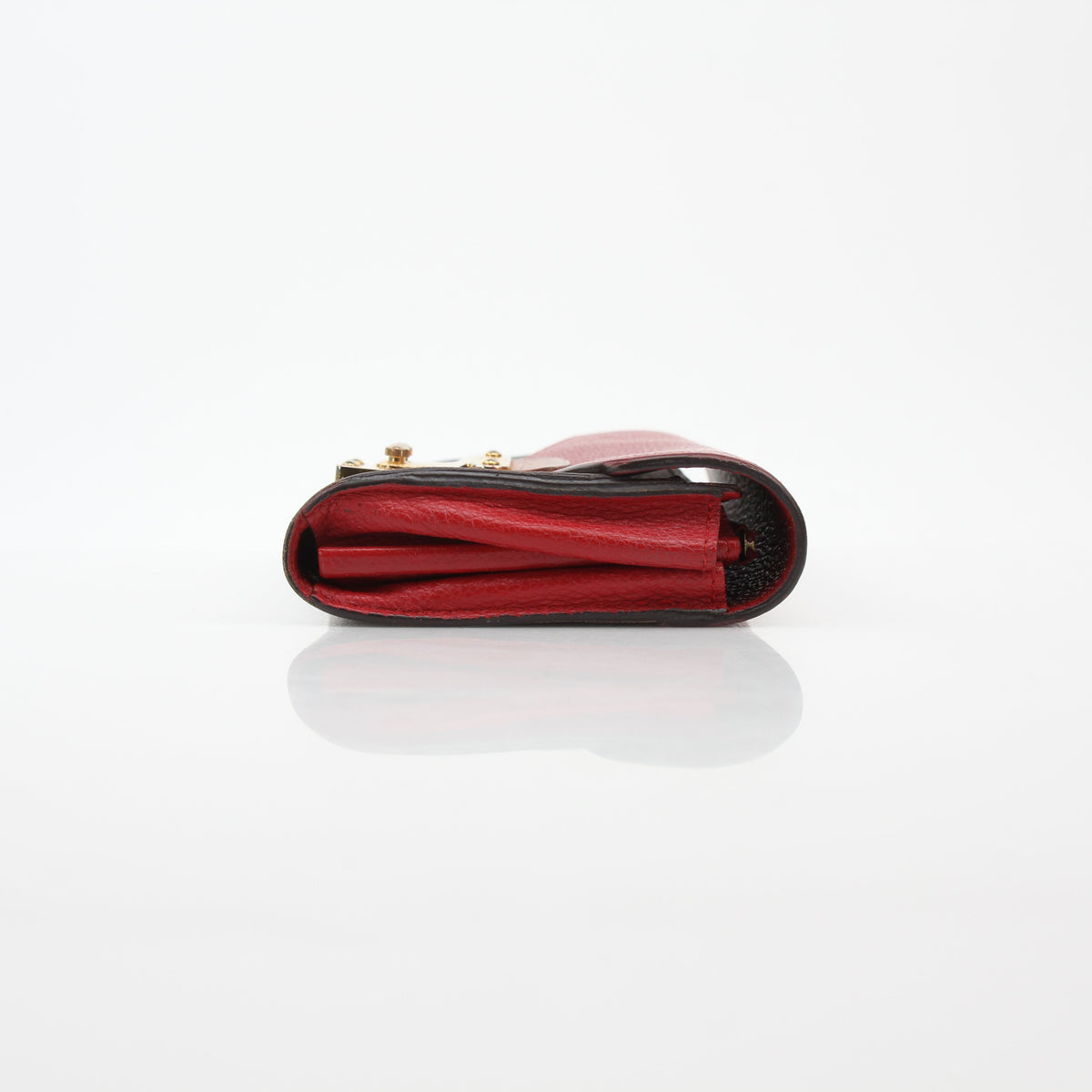Louis Vuitton Brown Monogram Red Pallas Wallet