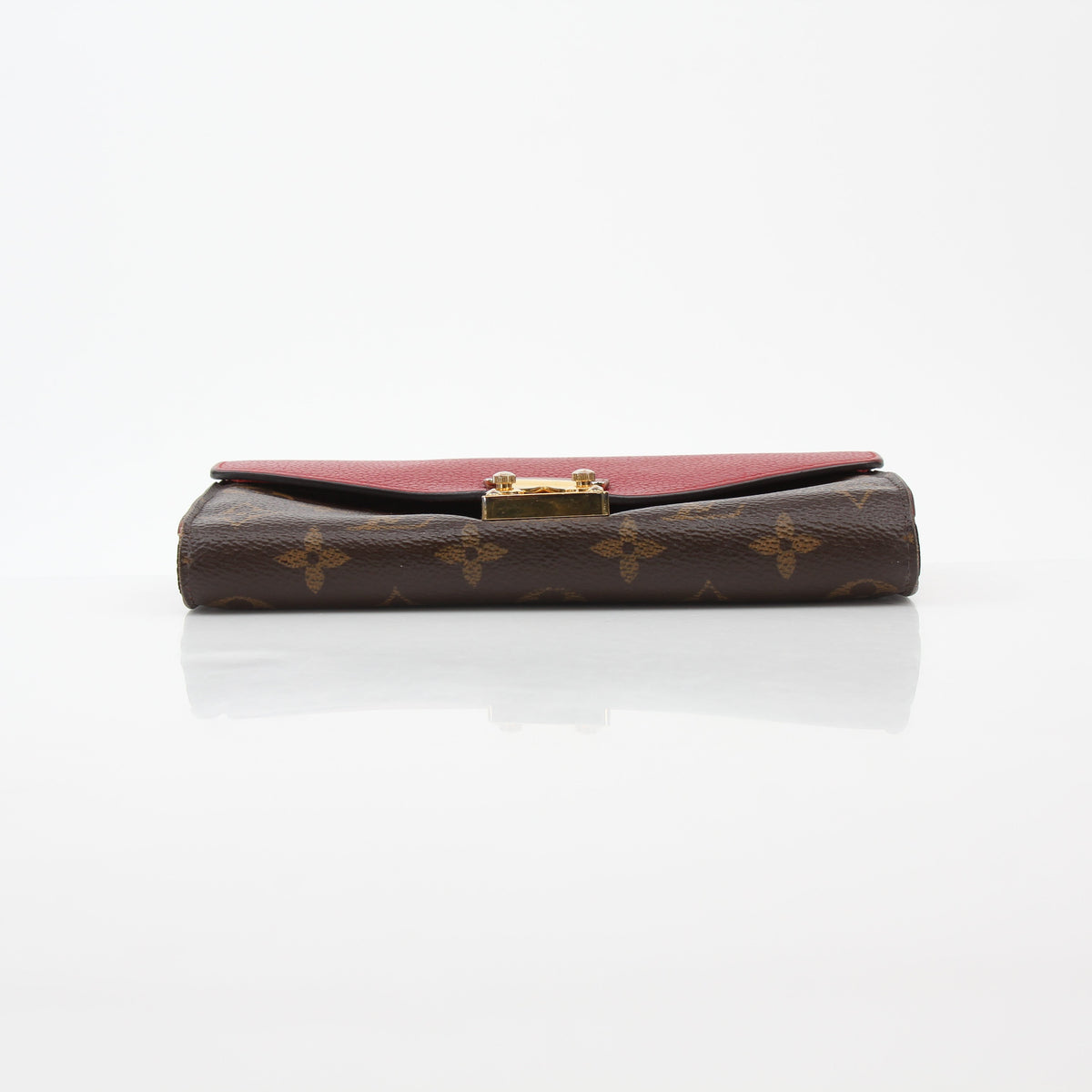Louis Vuitton Brown Monogram Red Pallas Wallet