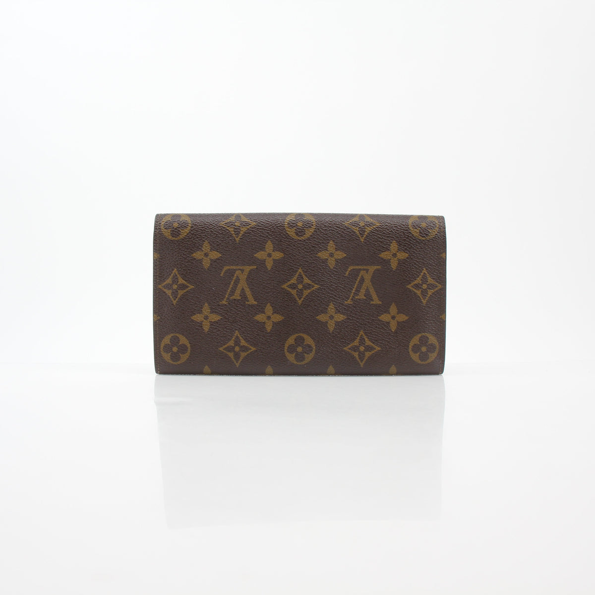 Louis Vuitton Brown Monogram Porte-Monnaie Credit Long Wallet
