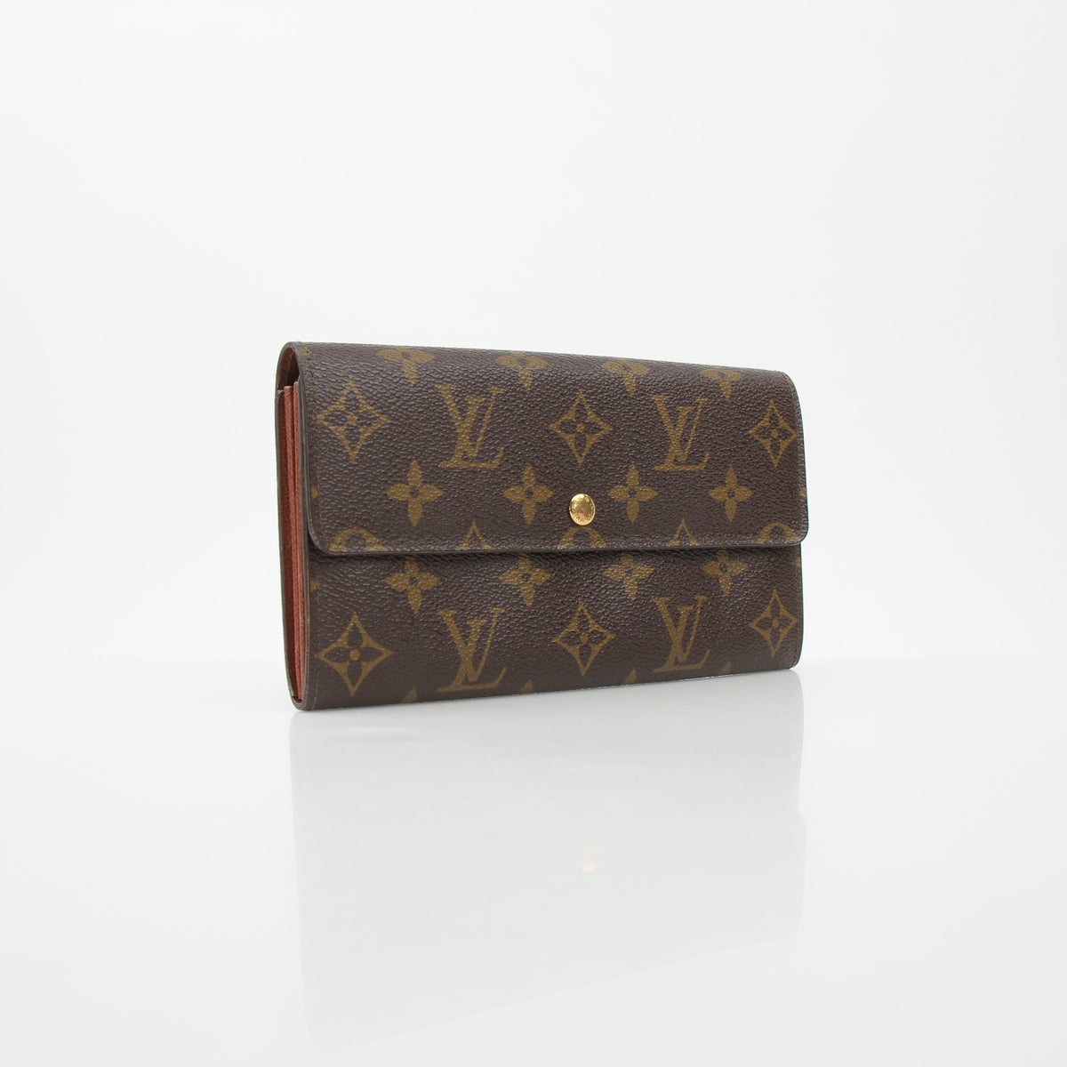 Louis Vuitton Brown Monogram Porte-Monnaie Credit Long Wallet