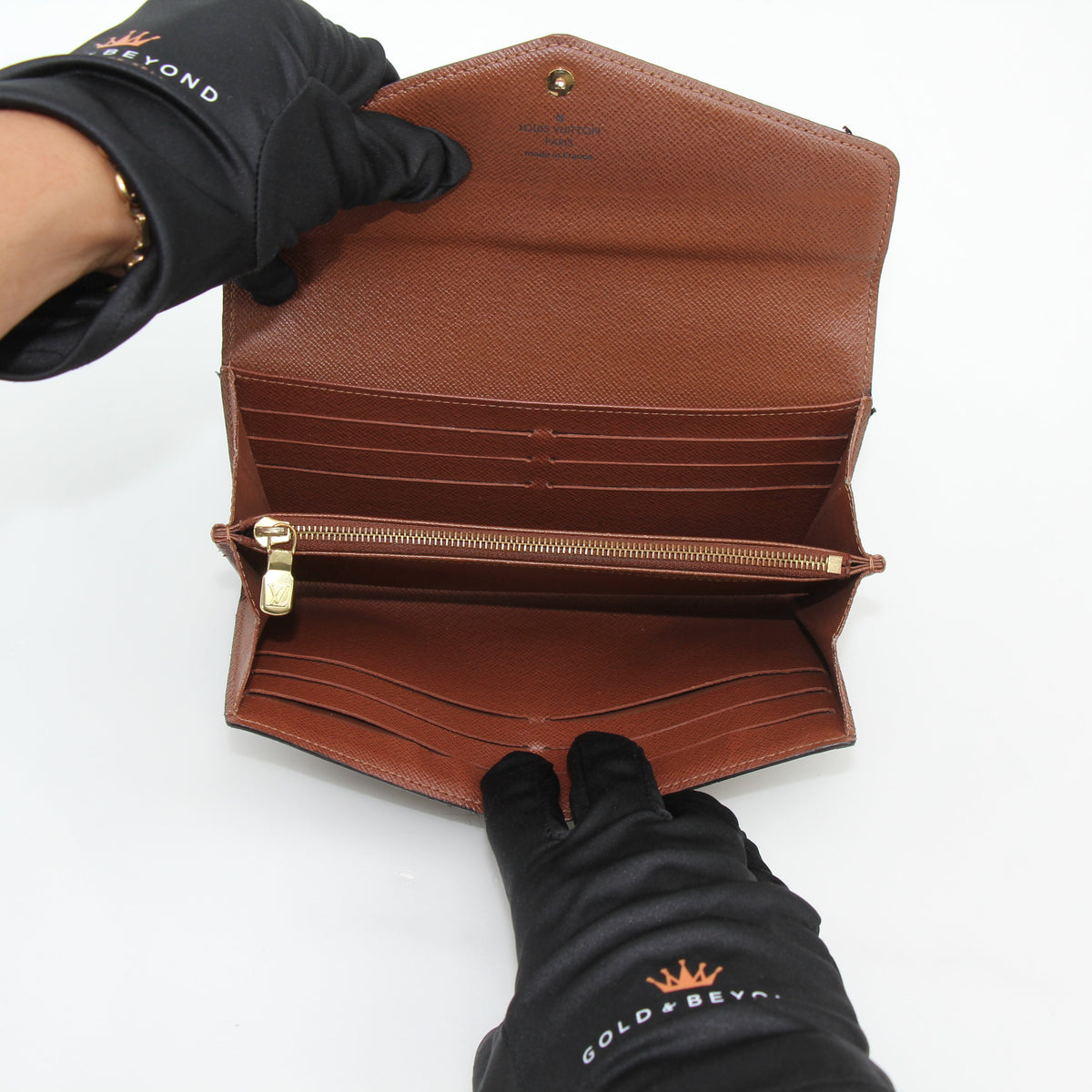 Louis Vuitton Brown Monogram Portefeuille Sarah Long Wallet