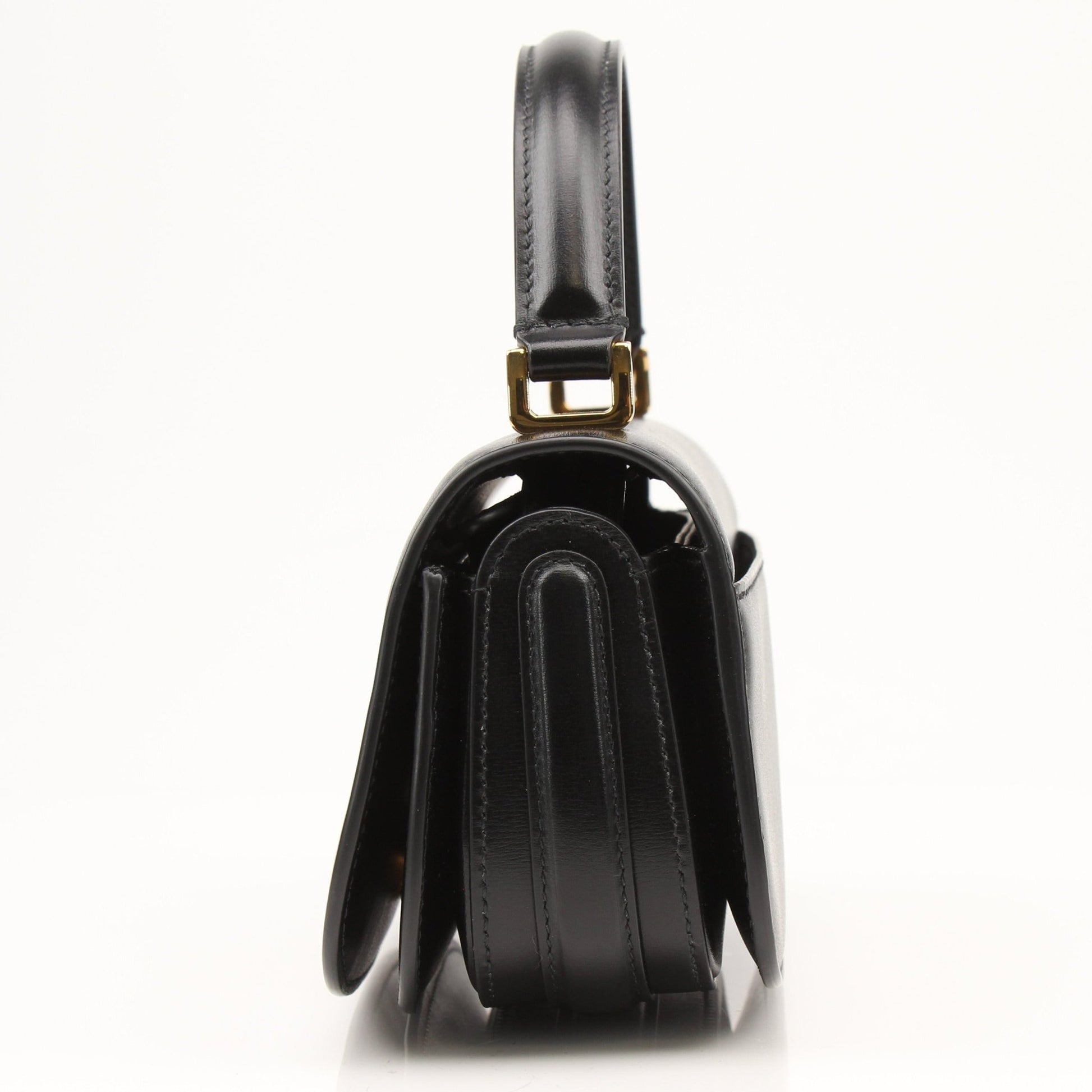 Gold & Beyond Christian Dior 30 Montaigne Avenue handbag with top handle, beige leather, silver hardware, and Dior logo detail.