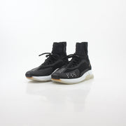 Gold & Beyond Versace Black Cross Chainer high-top sneakers with stylish design and bold cross chain detail on shoes.
