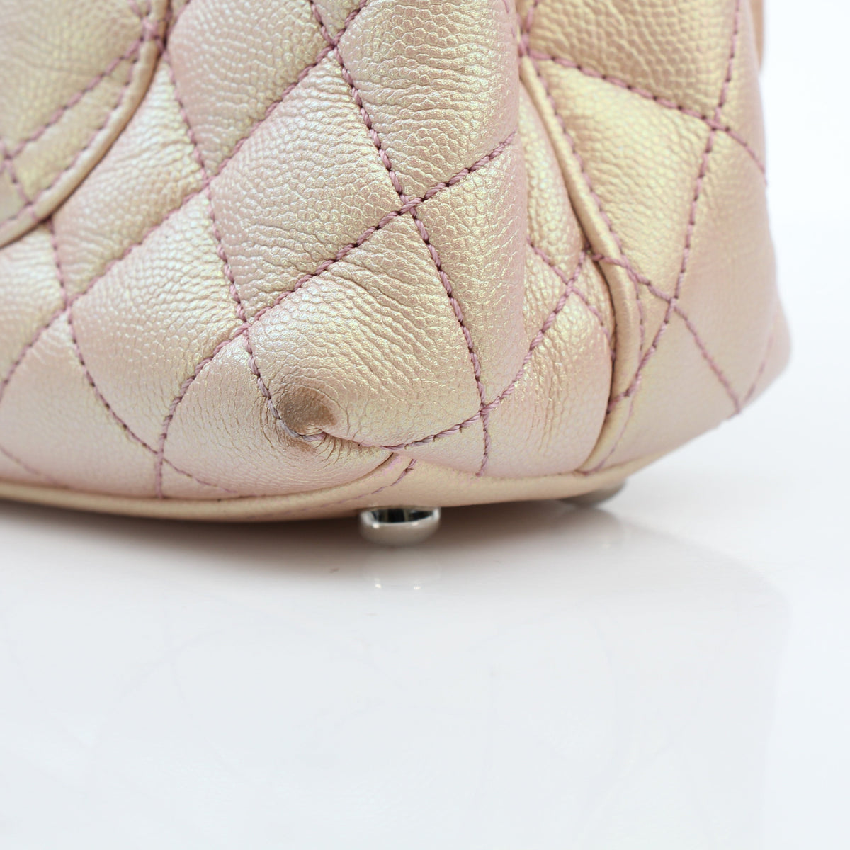Chanel Peach Iridescent Small Coco Handle Bag