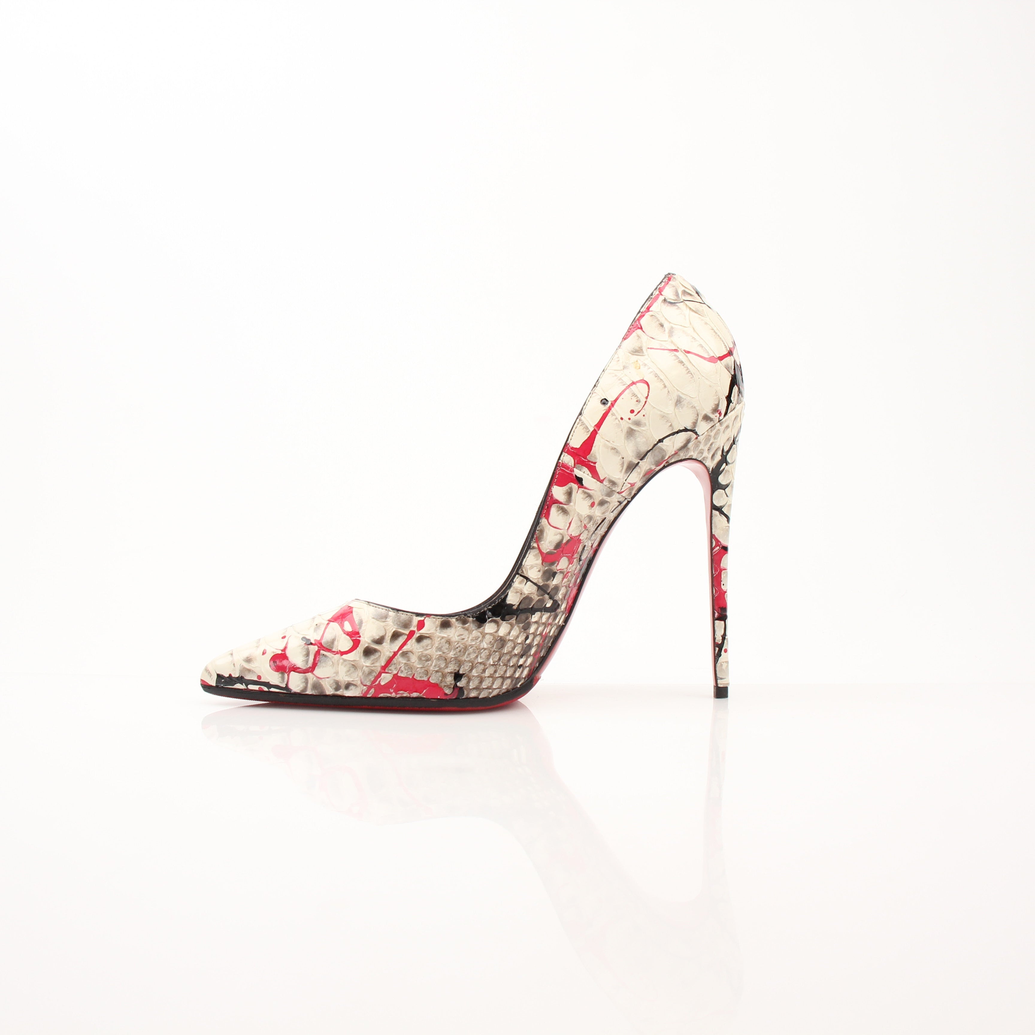 Christian Louboutin Women’s So Kate 120 Python Graffiti Pumps