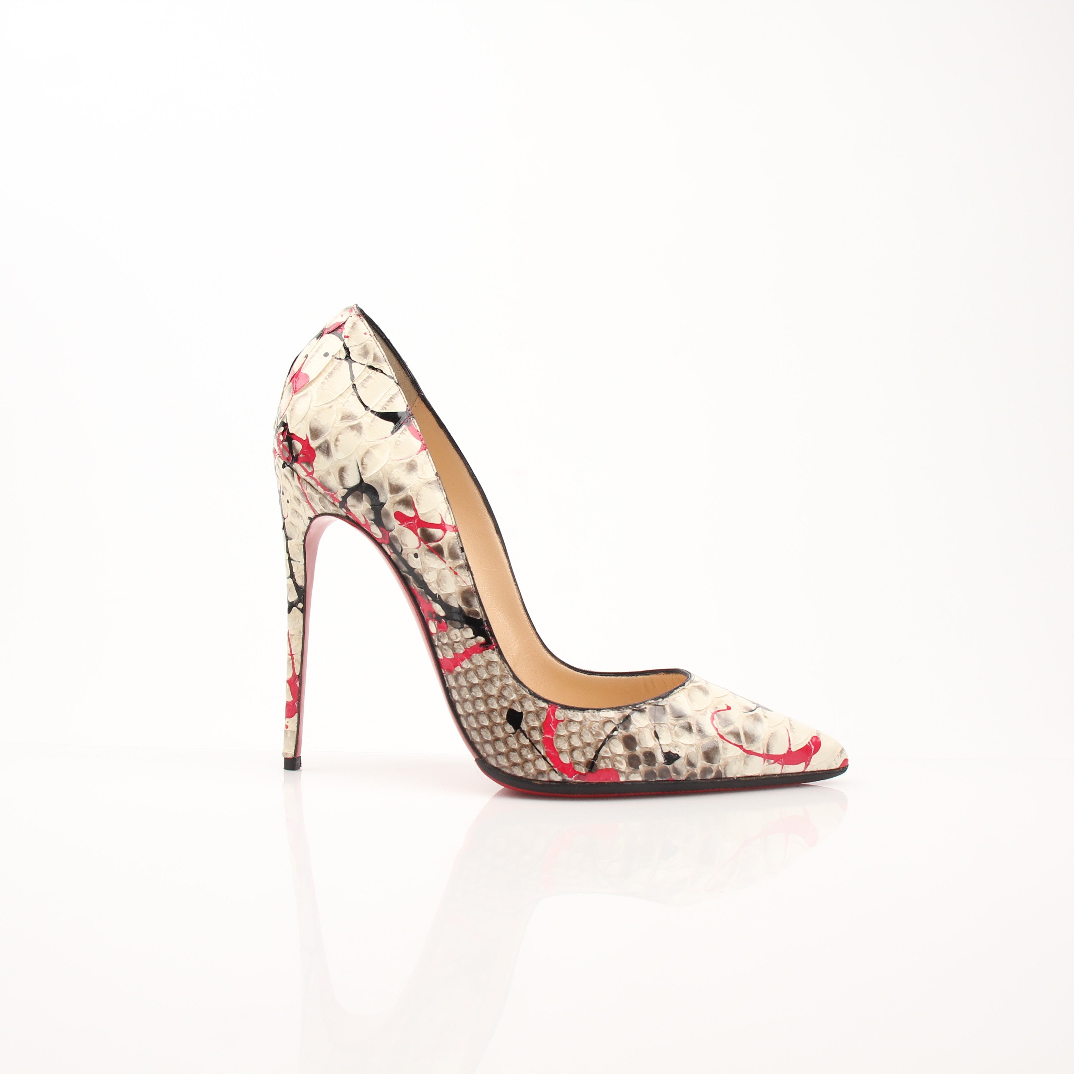 Christian Louboutin Women’s So Kate 120 Python Graffiti Pumps