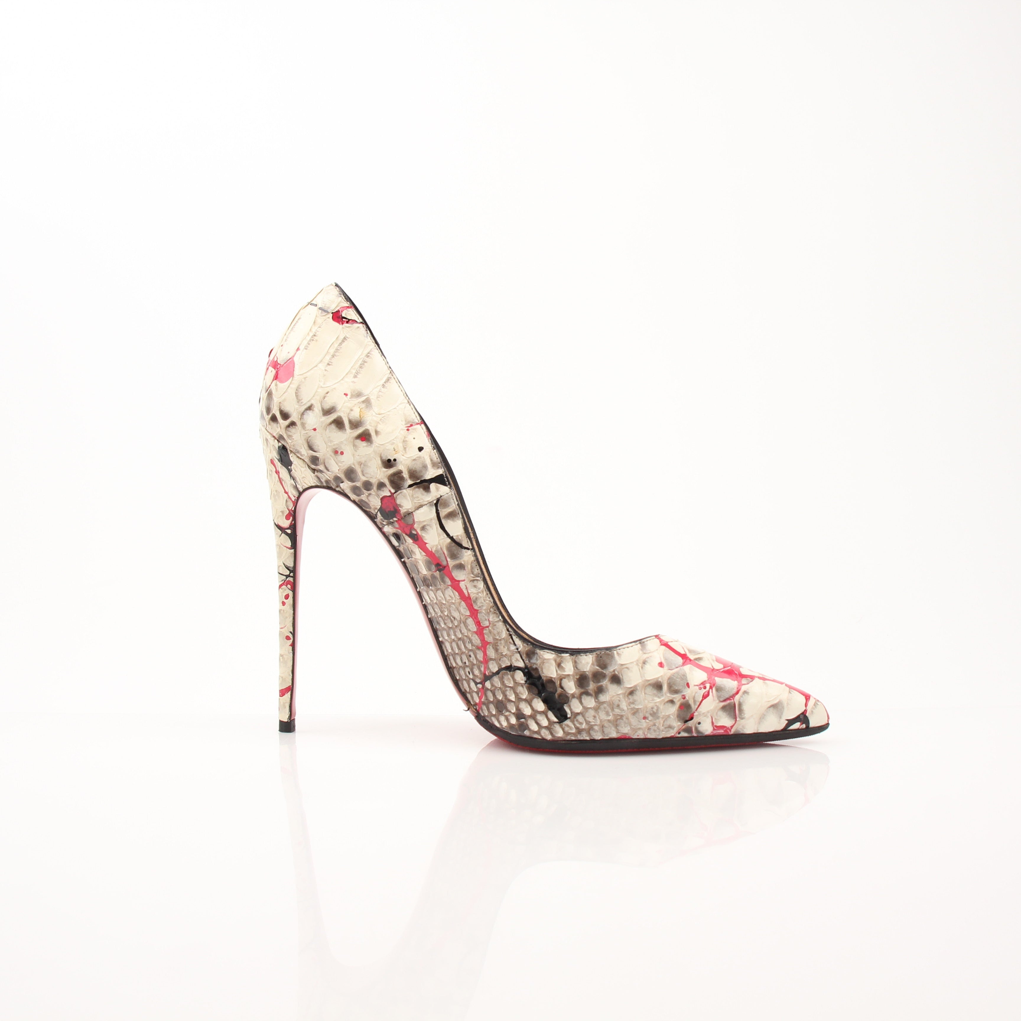 Christian Louboutin Women’s So Kate 120 Python Graffiti Pumps